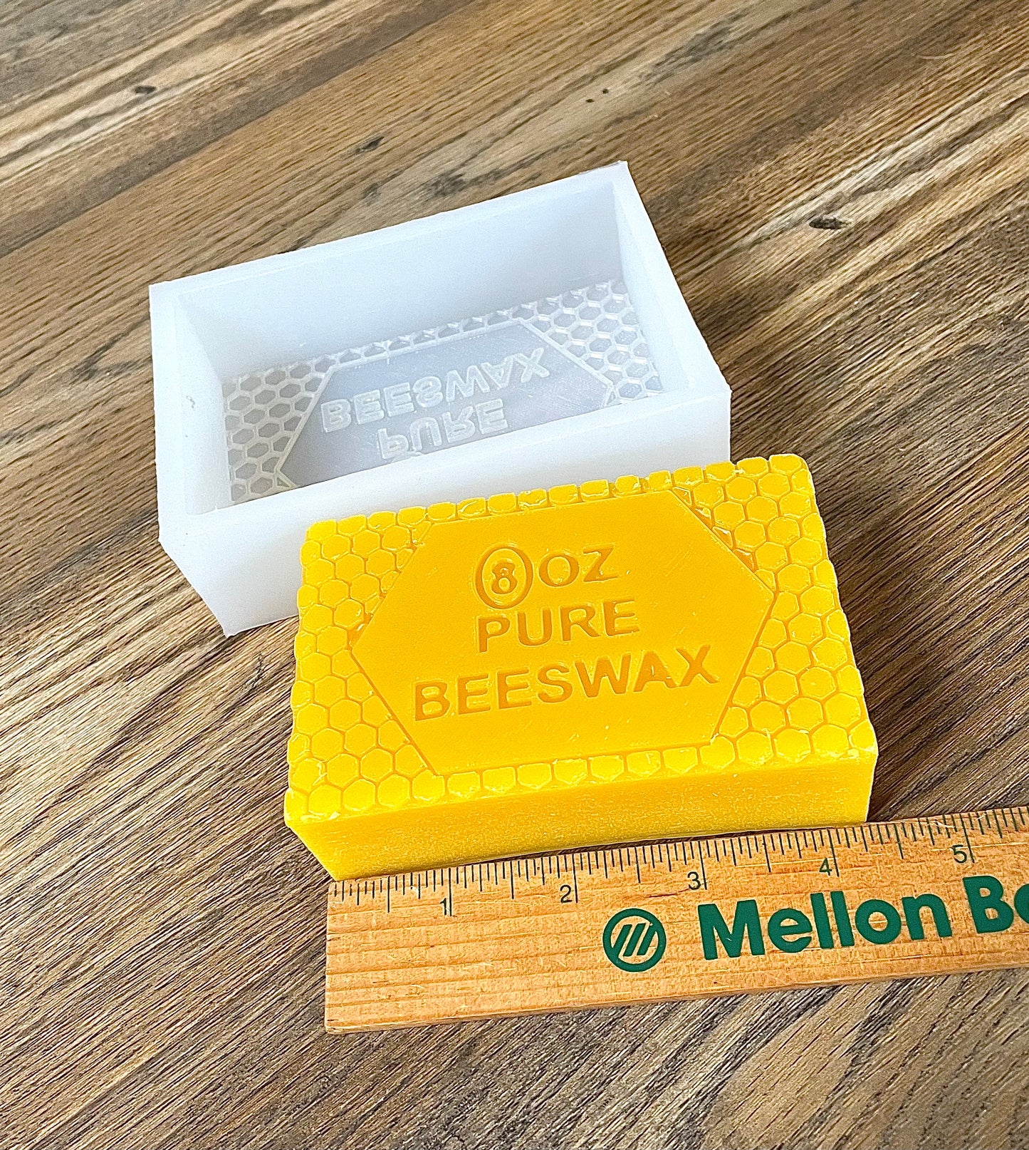 8 oz Silicone beeswax block Mold - honeycomb Tray mold - Food grade - homemade - handmade mould