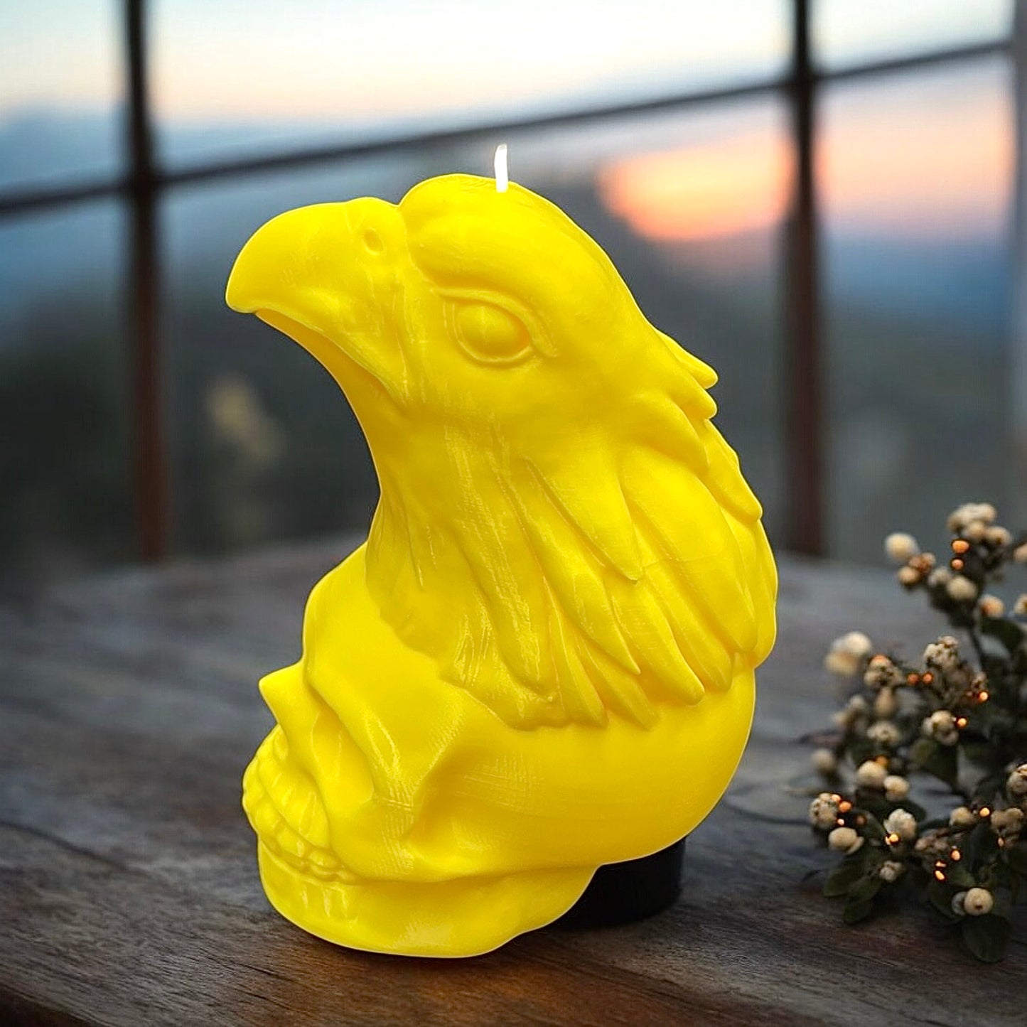 3D silicone mold - Eagle head on skull 4.5”