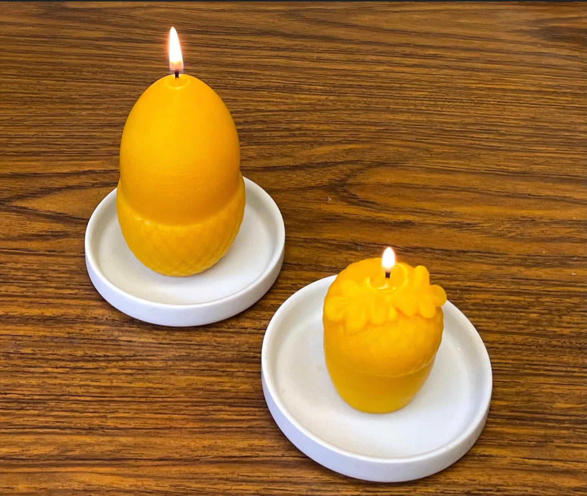 Style 2 silicone acorn mold - 2.75” - 3D acorn candle soap resin mold - holiday candle mold