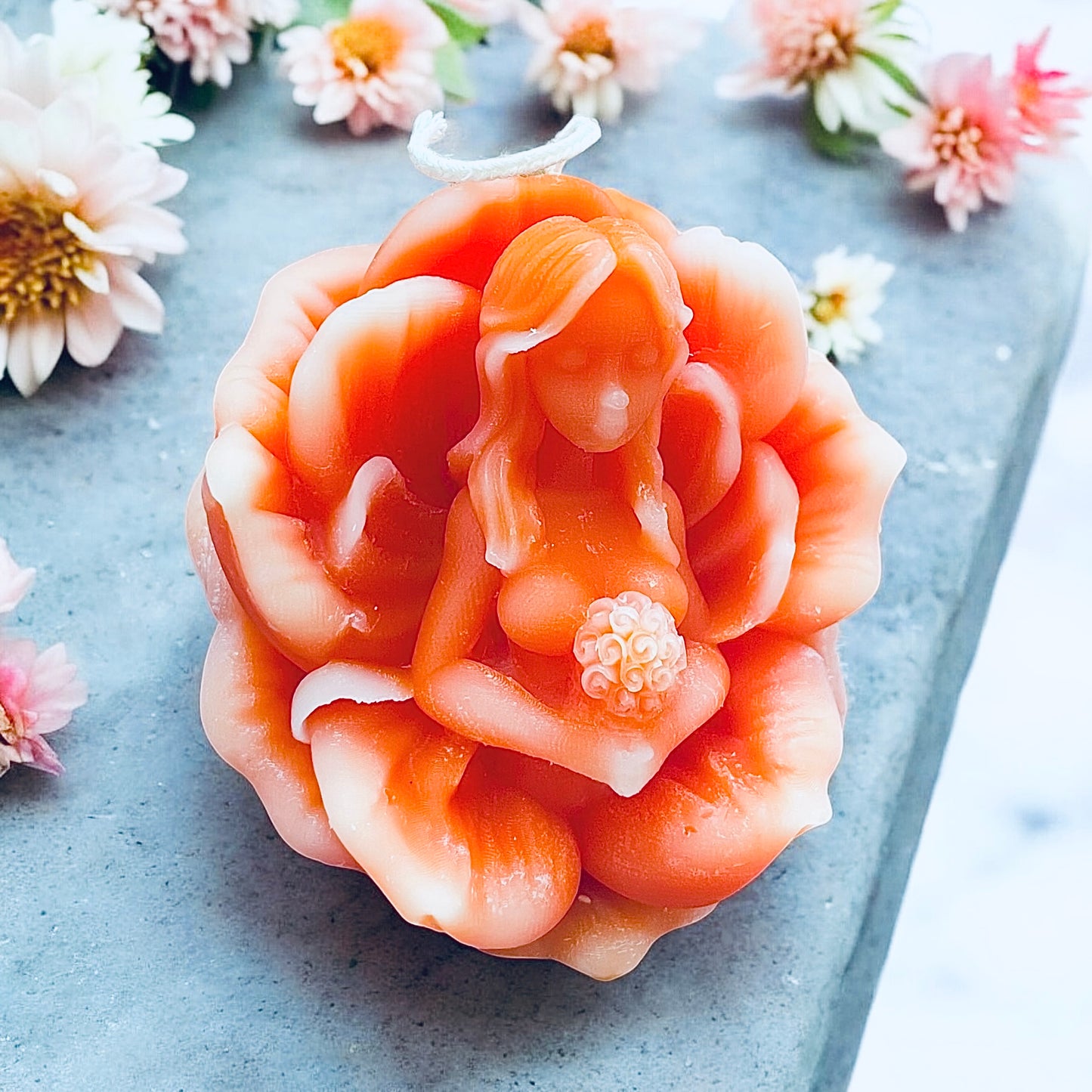 3D flower queen mold for soap candle resin - 3 1/4”