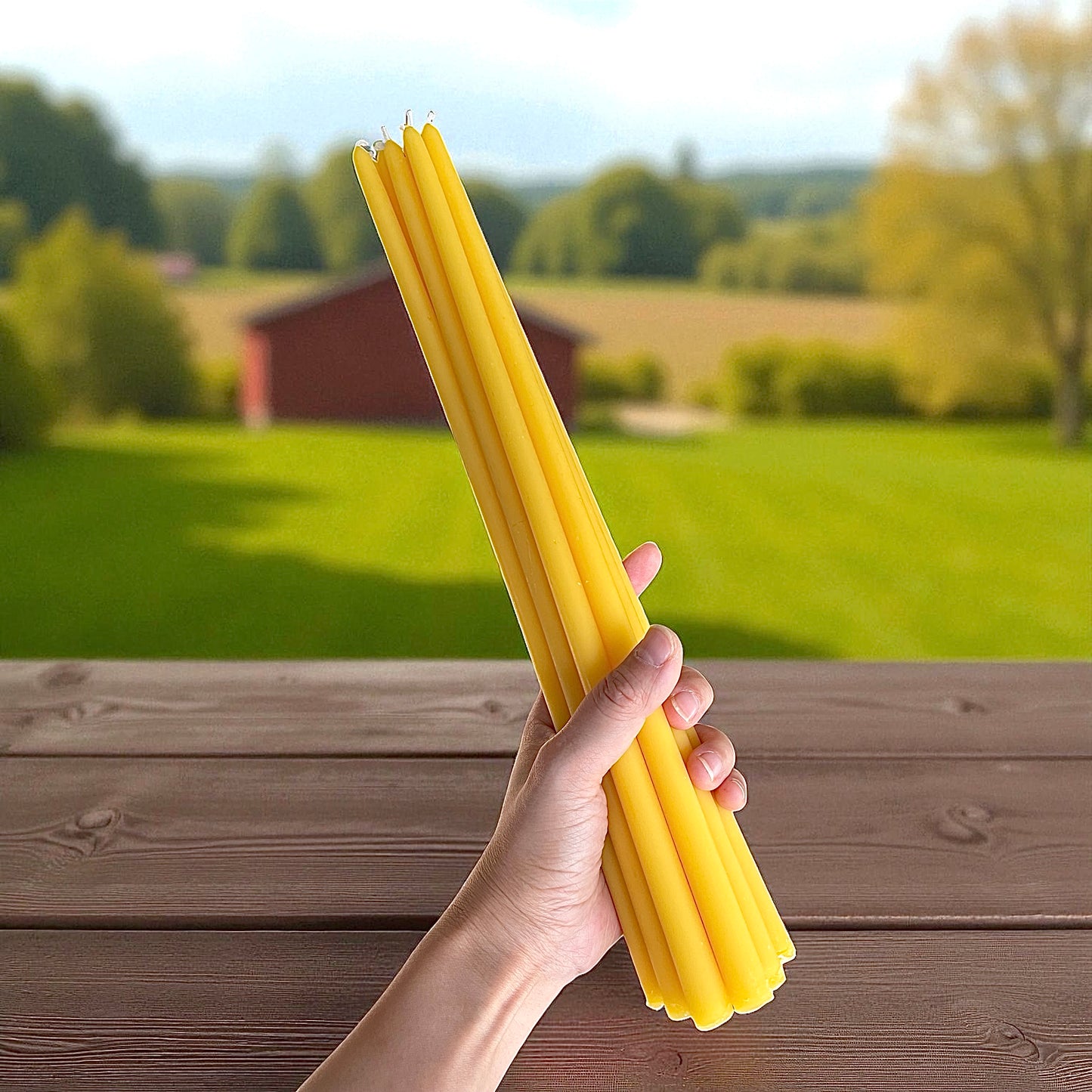 A dozen dripless skinny church tapers prayer candles 13.5” x 0.5”