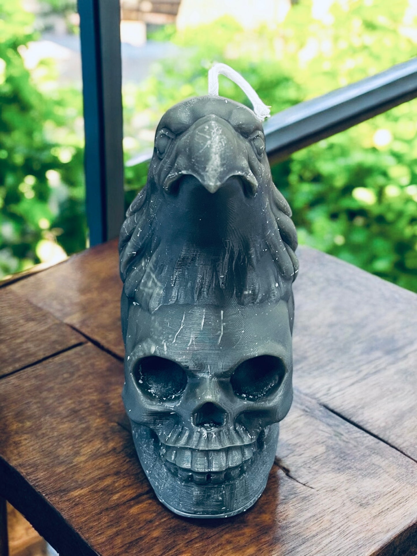 3D silicone mold - Eagle head on skull 4.5”