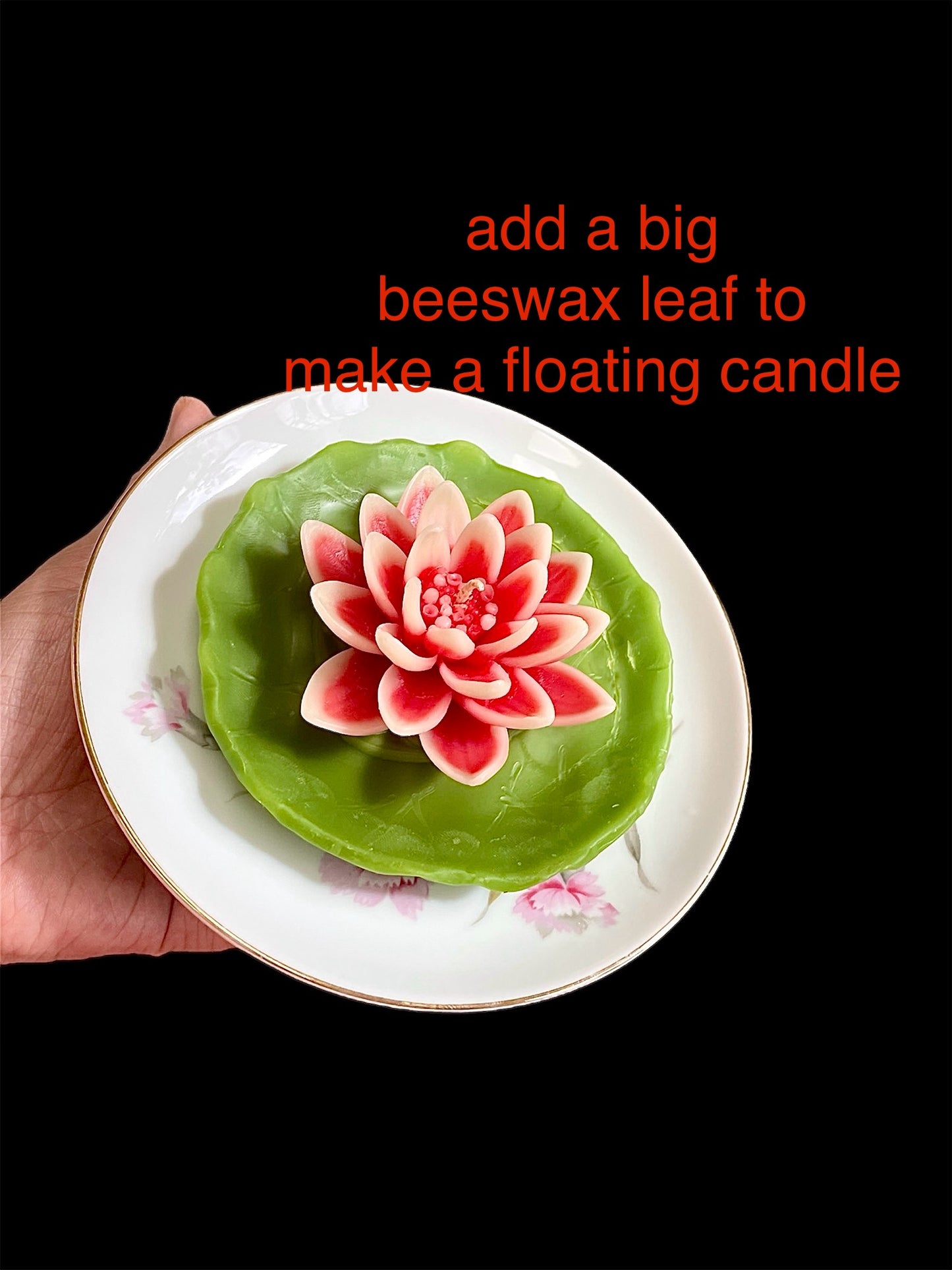 3” 3D silicone lotus flower mold - water lily mold - beeswax candle mold