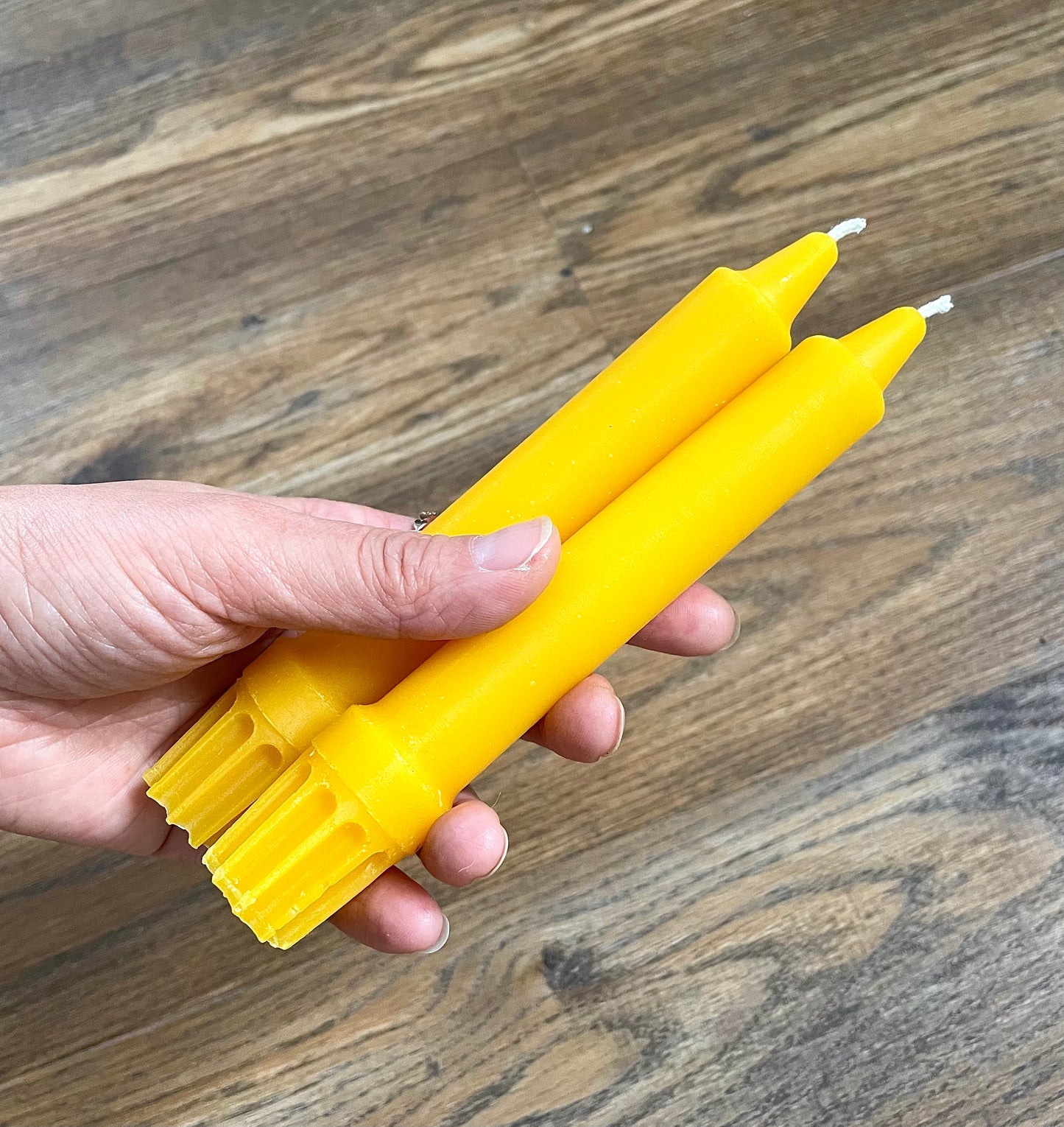 6” pure beeswax colonial taper candles