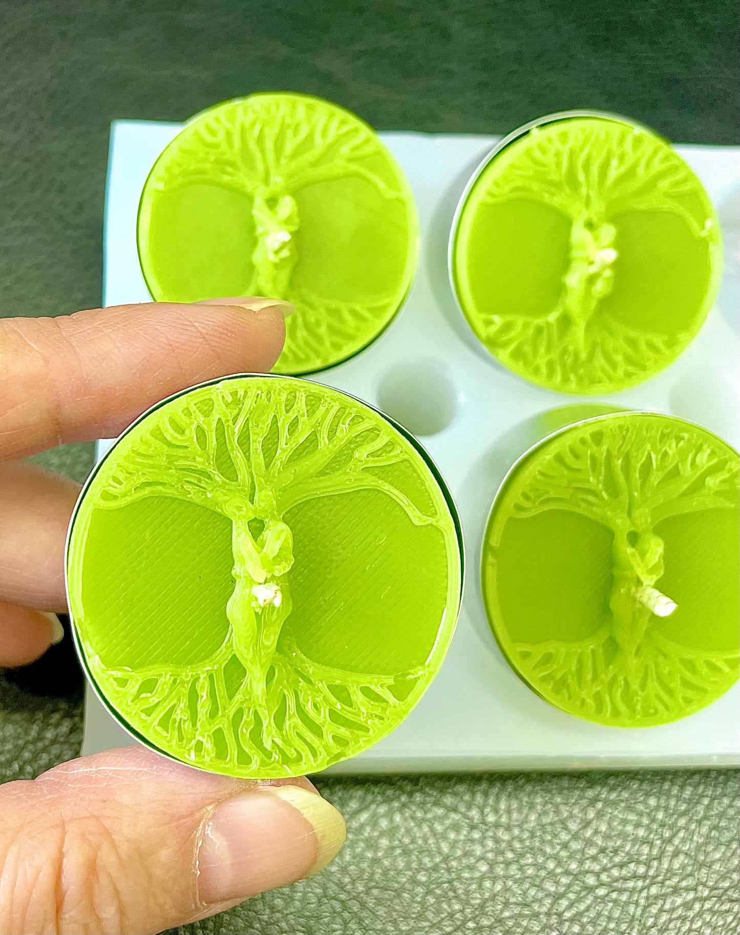 Silicone tree of life tealight candle mold - tree of love mold