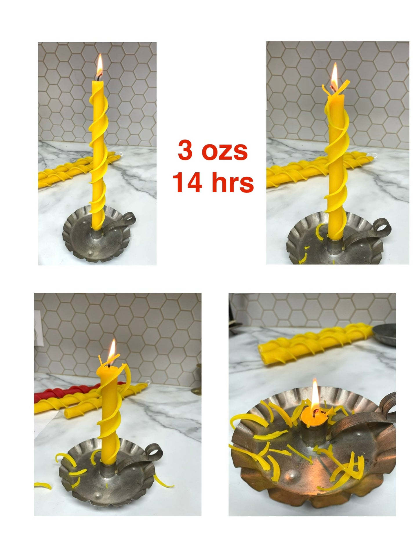 12” silicone double spiral taper candle mold