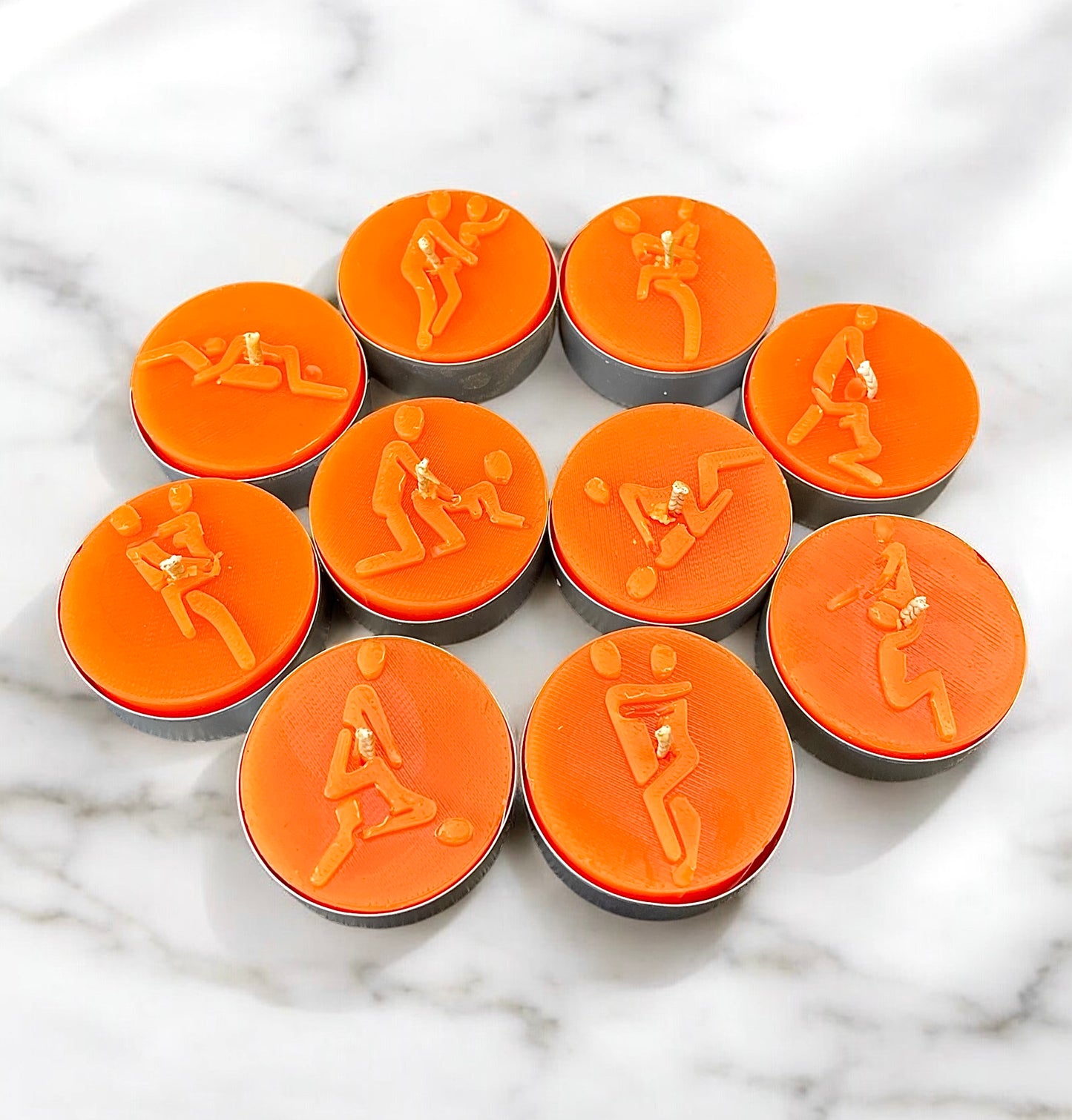 Silicone Kama sutra mold - tealight mold - 10 cavities