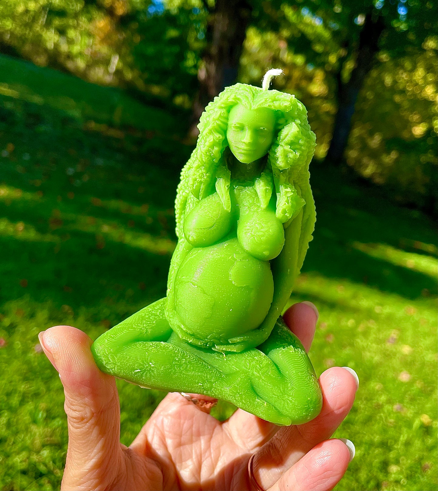 3D Silicone Mother Nature mold - Mother Earth Gaia statue - earth goddess mold for candle soap resin - 3.75”