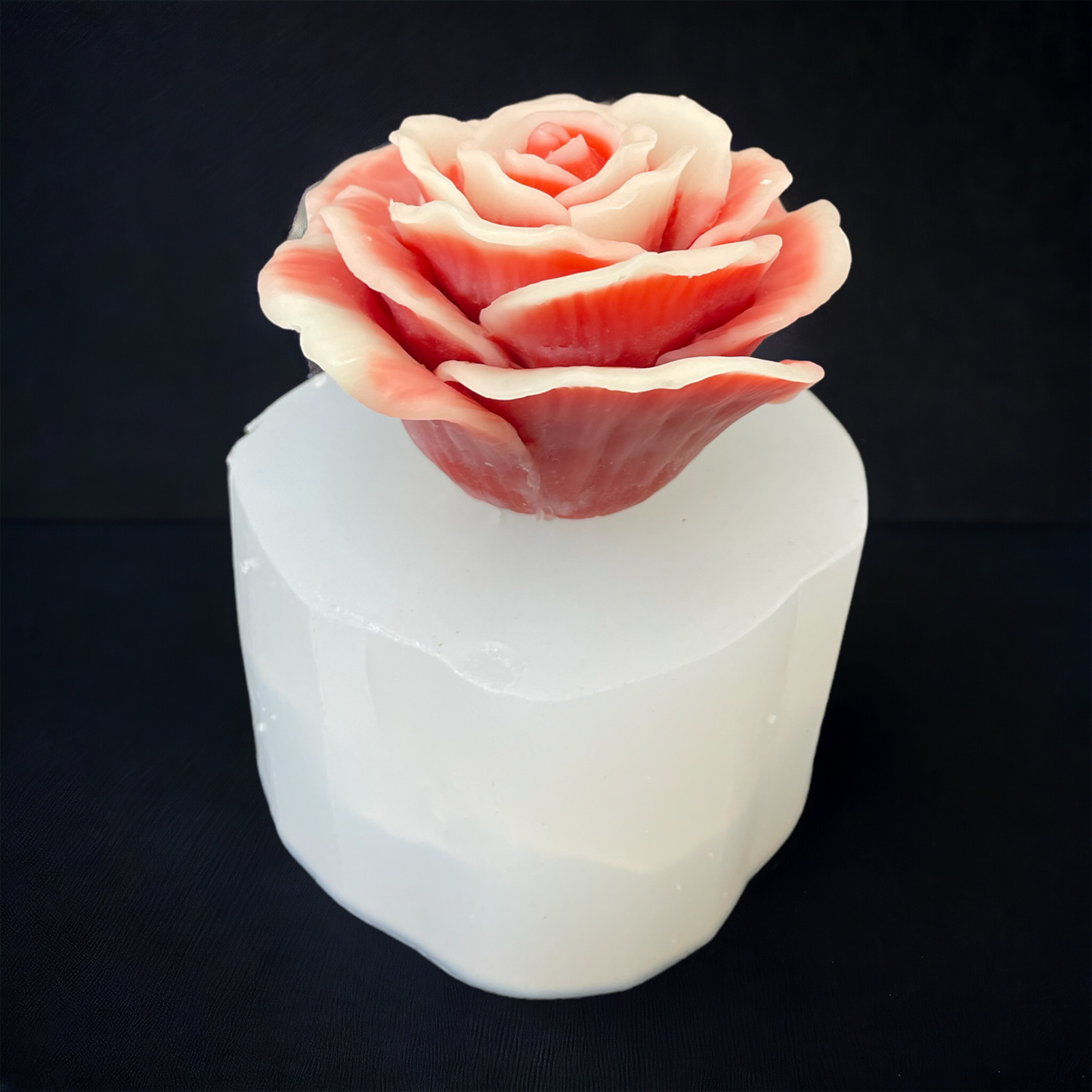 3.5” large rose mold for candle soap resin