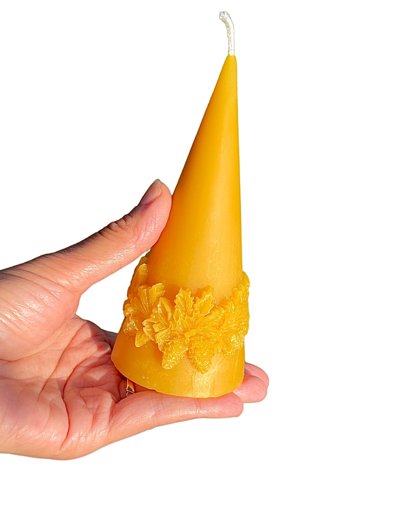 5” Silicone Christmas wreath candle candle Mold - cone pyramid mold - holiday candle mold
