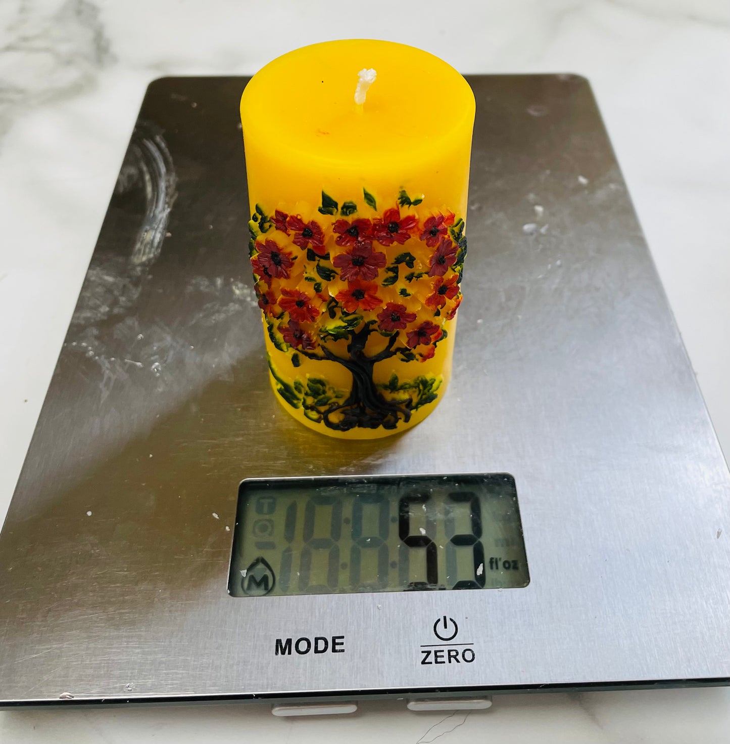 Silicone tree of life pillar candle mold