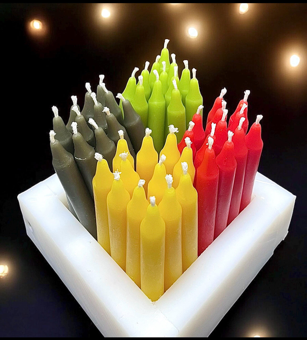 Silicone chime candle mini taper mold - 12 cavities