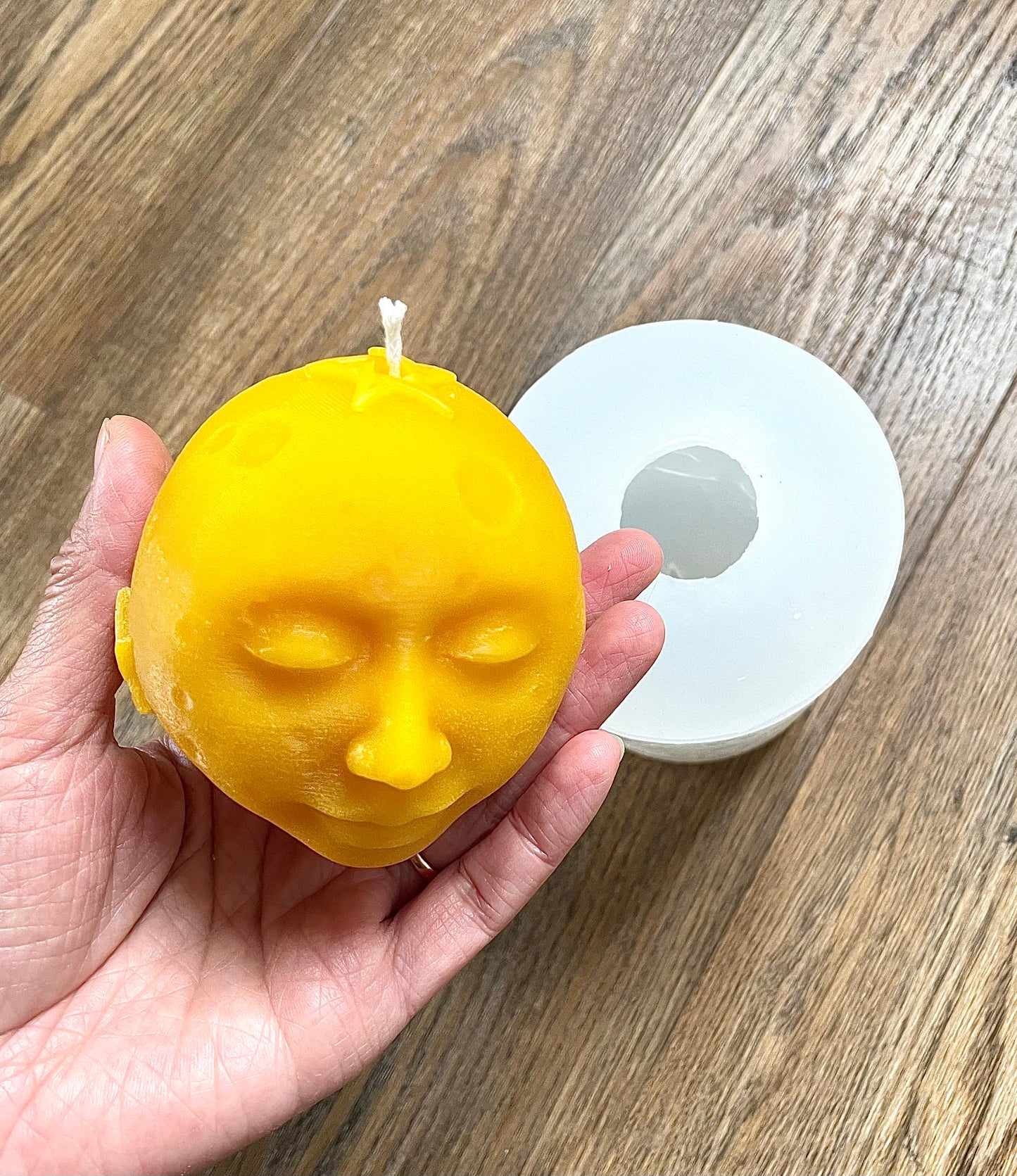 3” silicone moon and star mold - candle soap resin mold - handmade