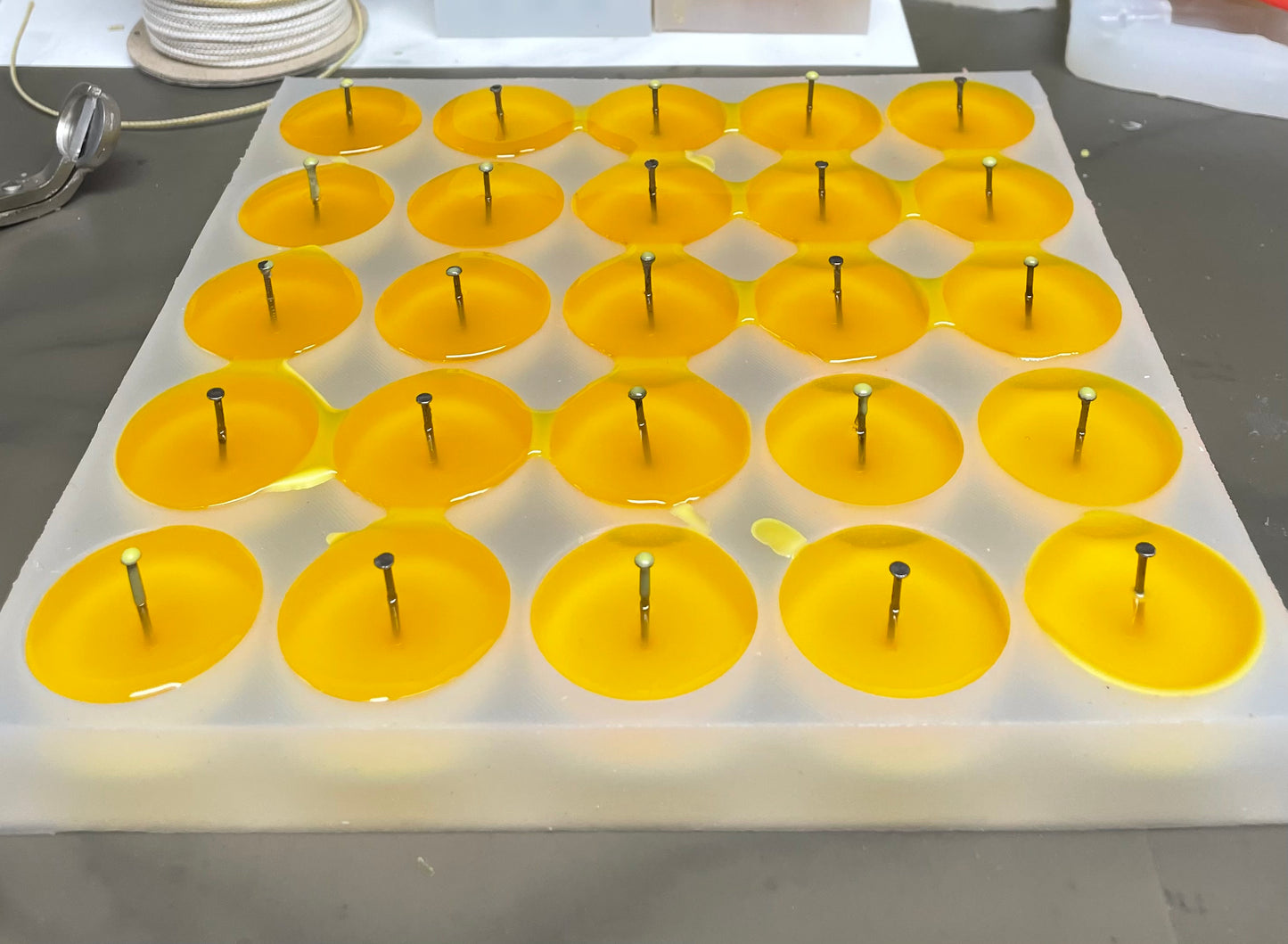 25-cavity tealight candle mold - silicone tea light mold
