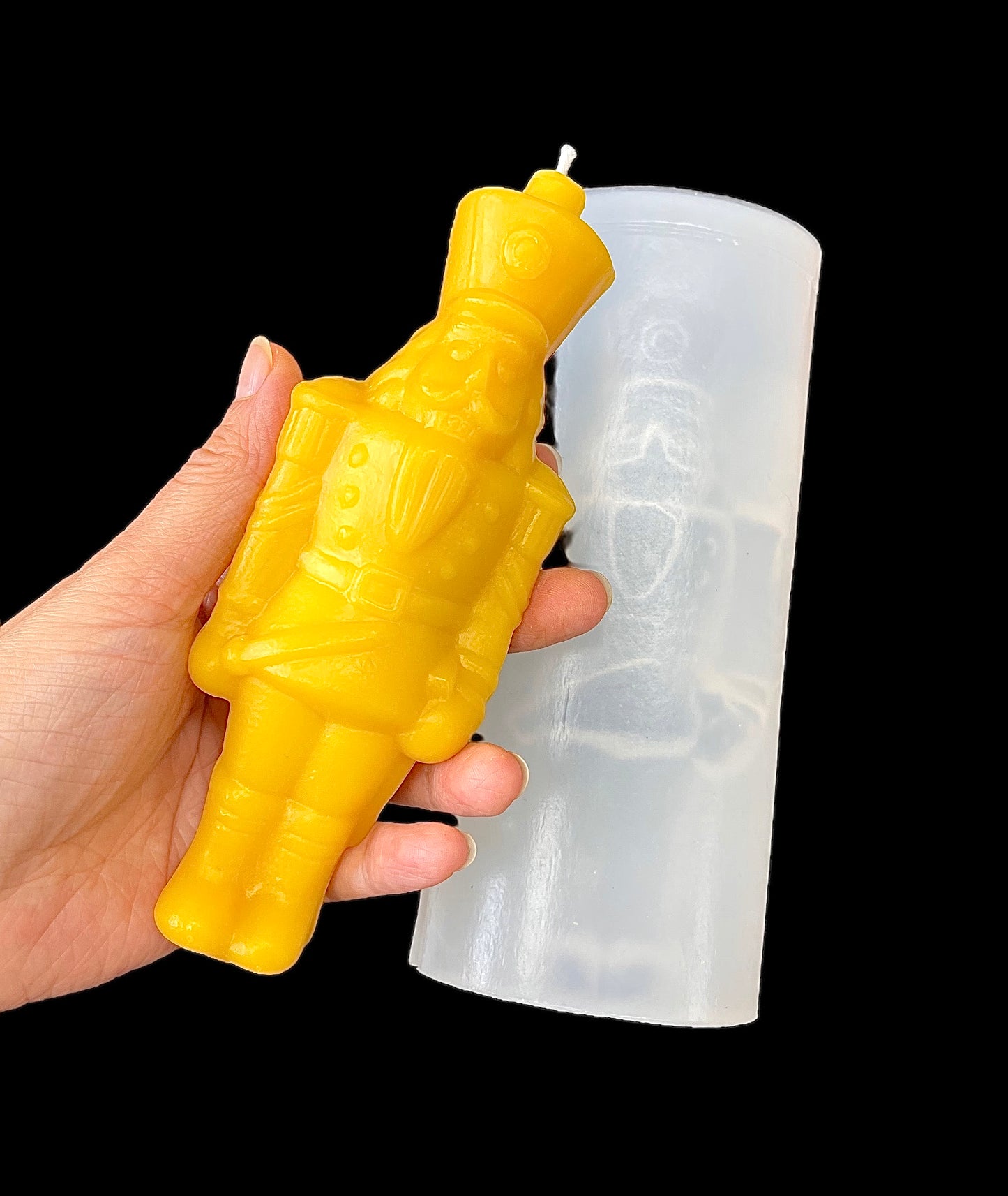 6” 3D nutcracker mold for candle soap resin ornament