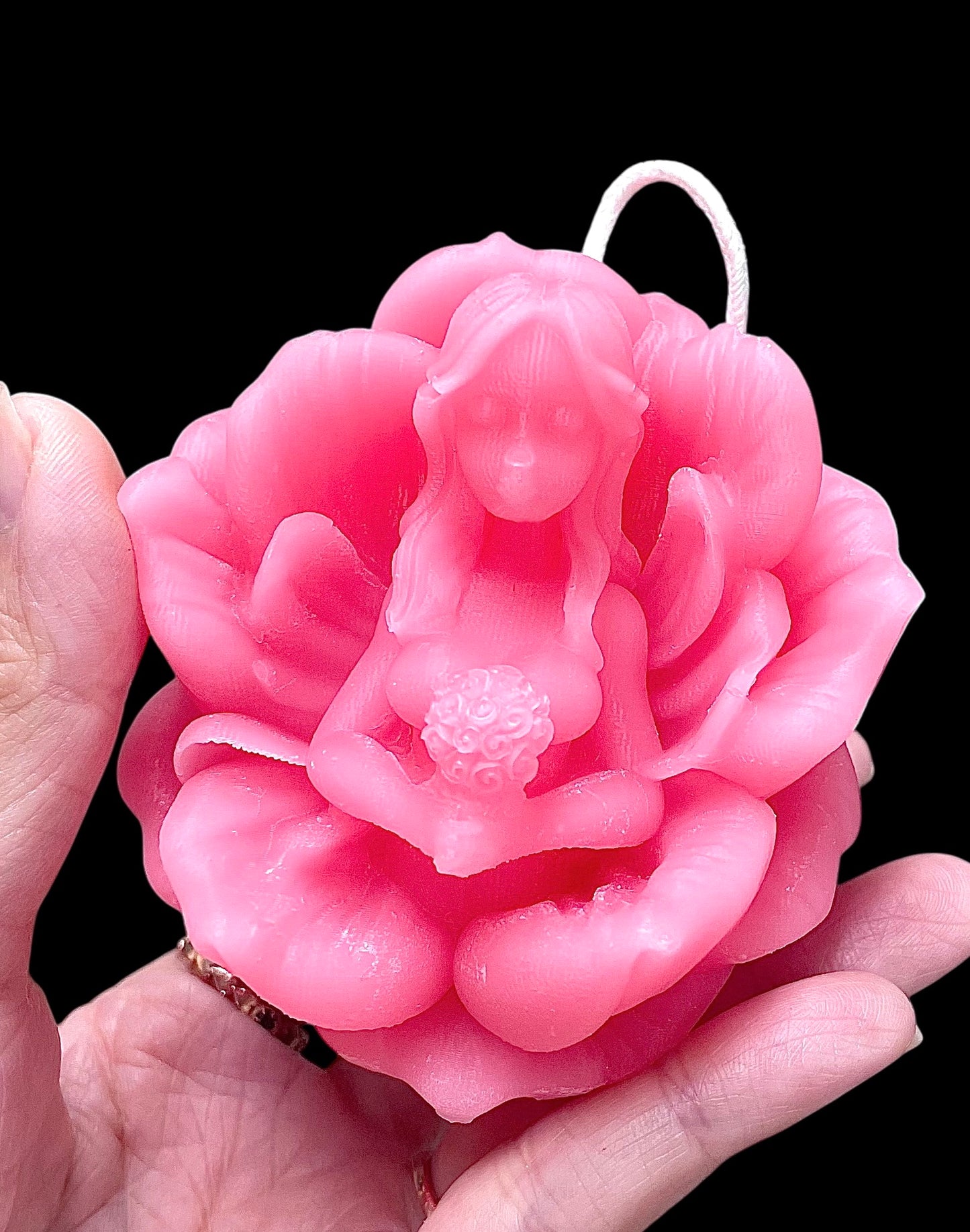 3D flower queen mold for soap candle resin - 3 1/4”