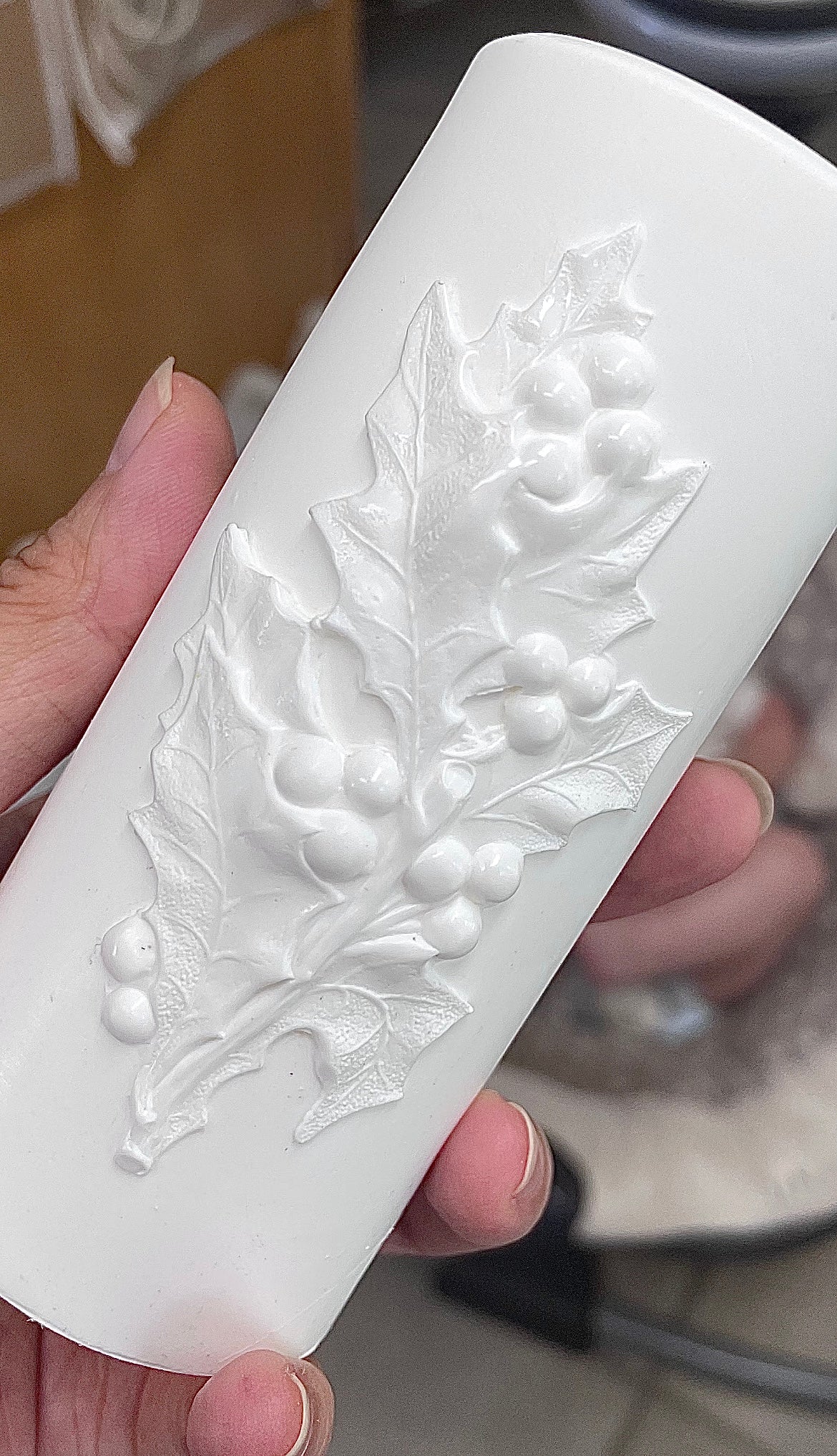 Silicone Holly berry pillar candle mold - 2”