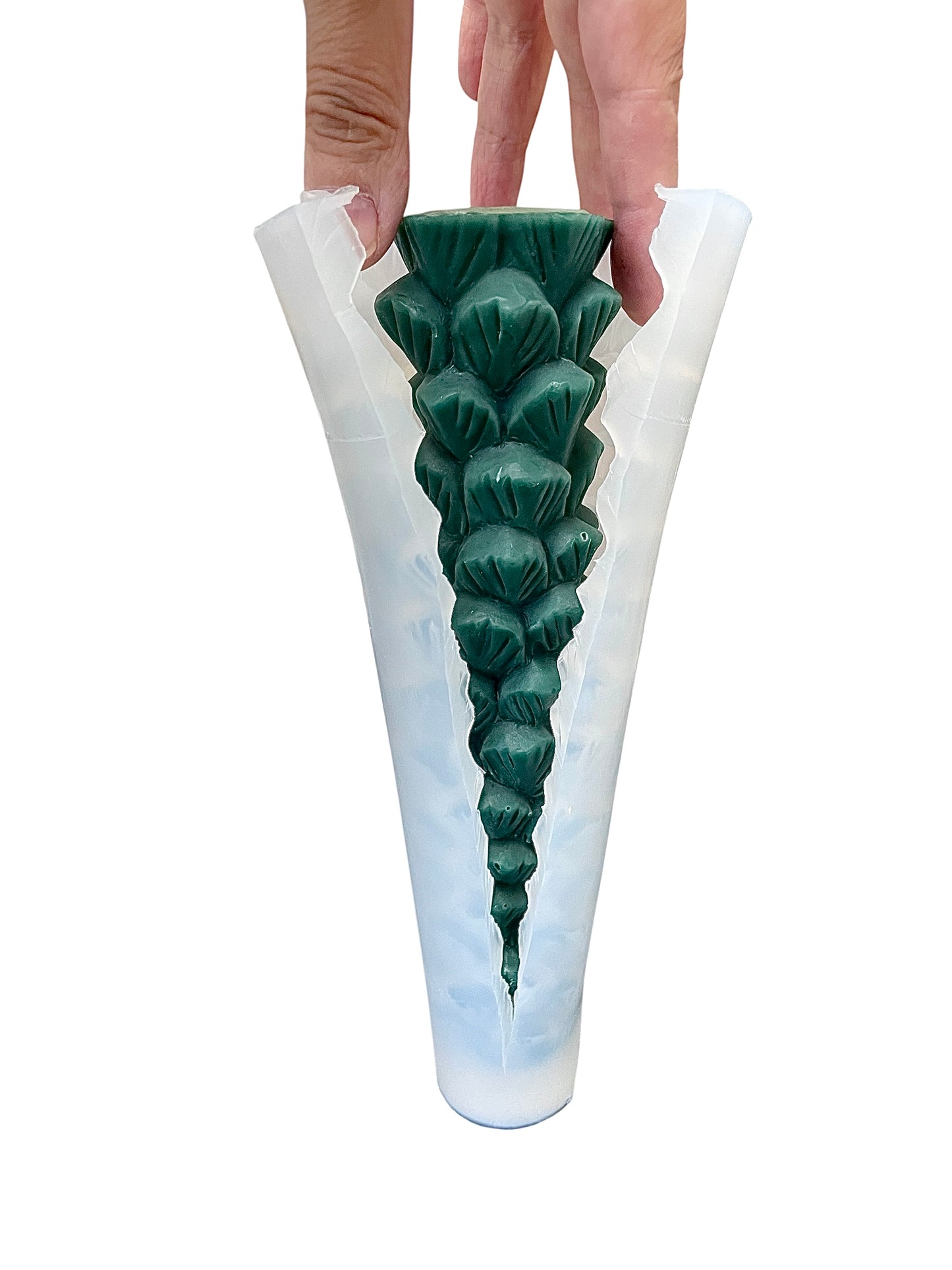 8” tall pine tree mold for candle soap resin plaster chocolate