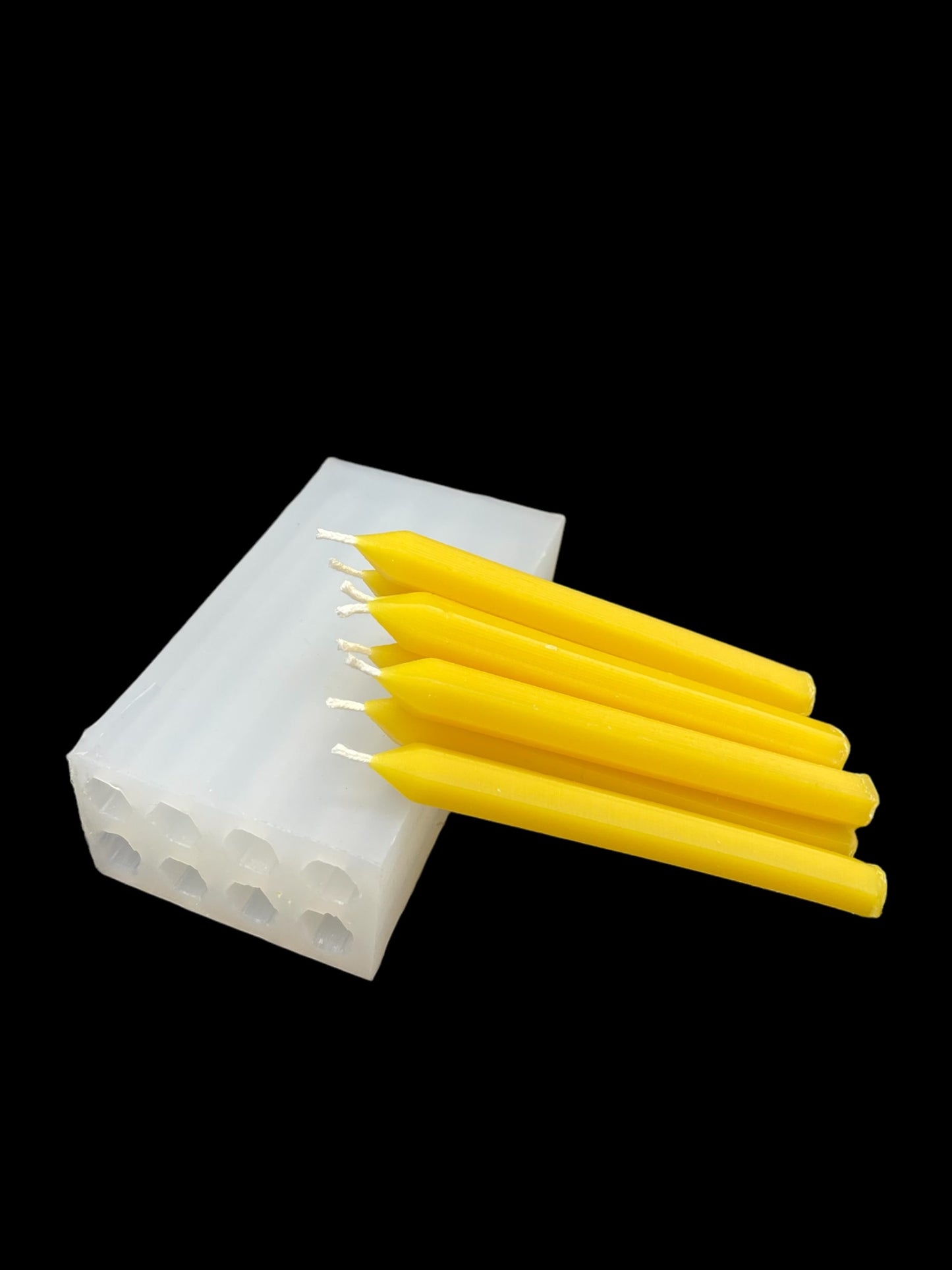 4” Silicone hexagonal mini taper mold - birthday candle mold - crayon mold