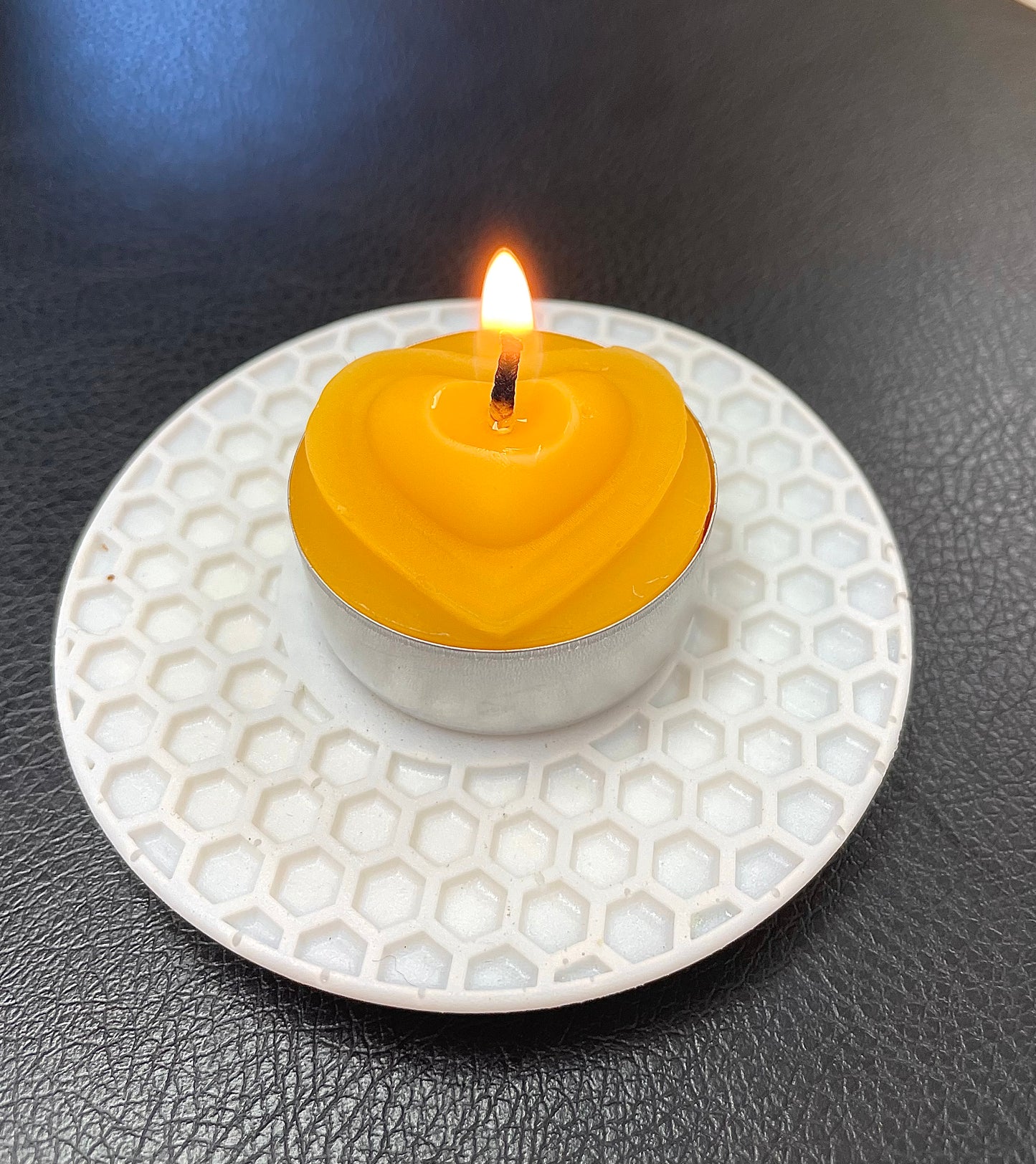 Silicone heartbeat tealight candle mold