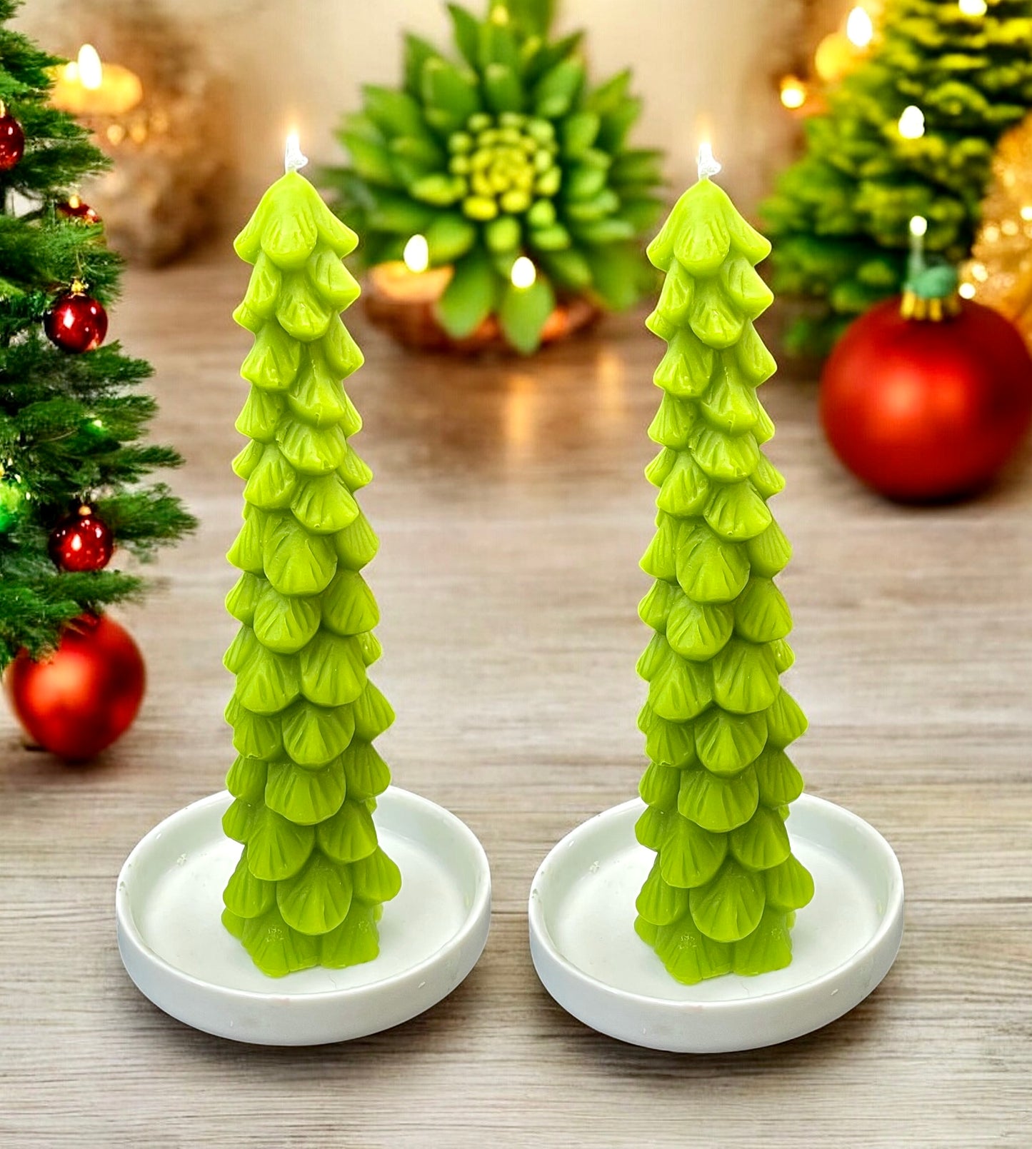 8” tall pine tree mold for candle soap resin plaster chocolate