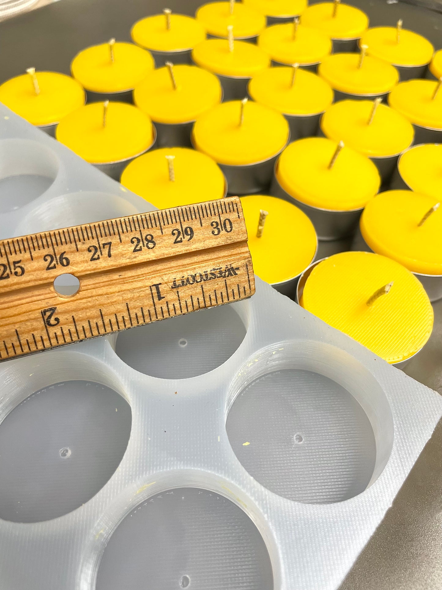 25-cavity tealight candle mold - silicone tea light mold