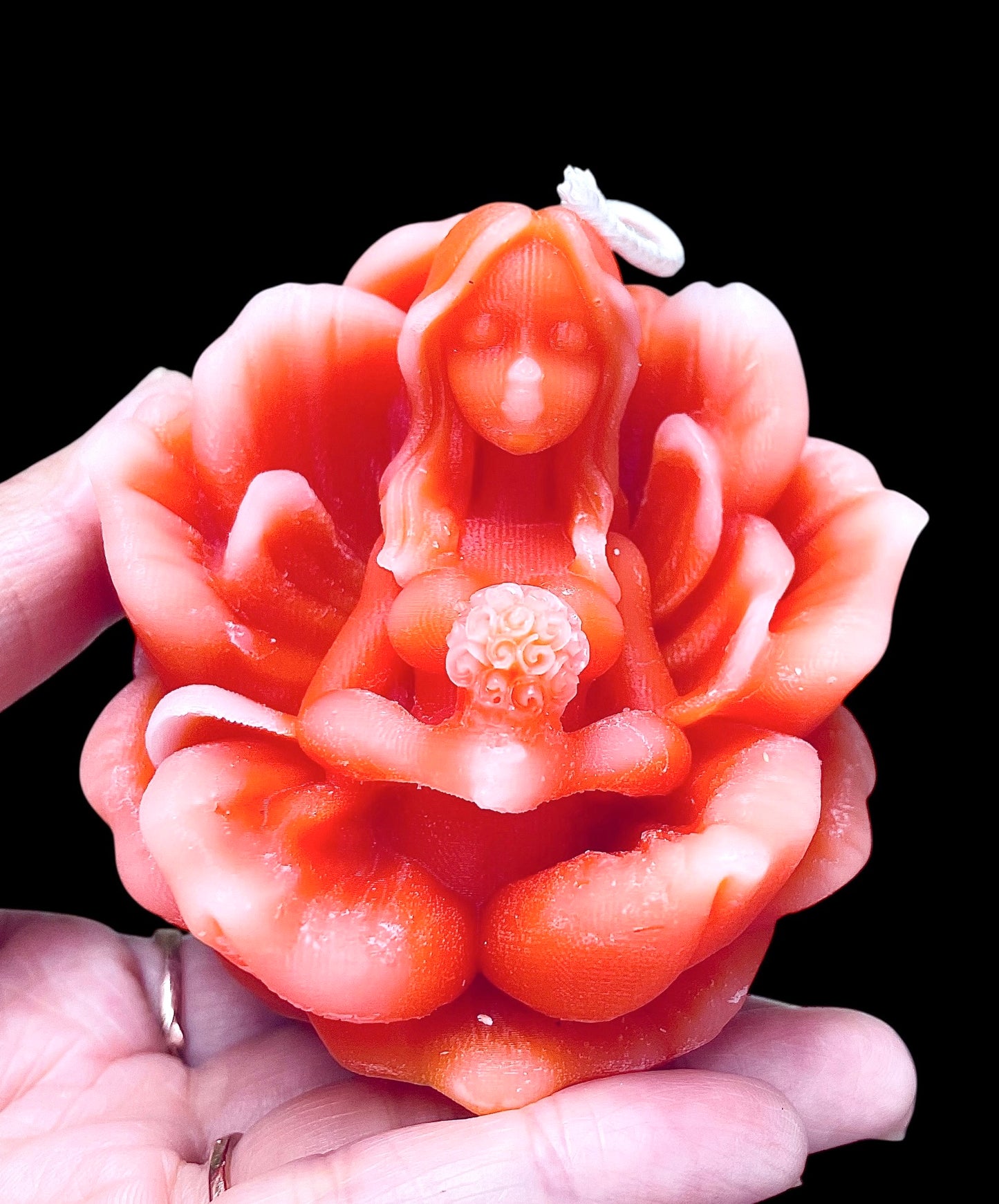 3D flower queen mold for soap candle resin - 3 1/4”