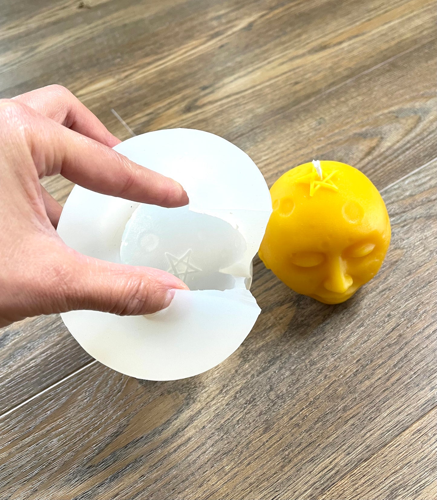 3” silicone moon and star mold - candle soap resin mold - handmade