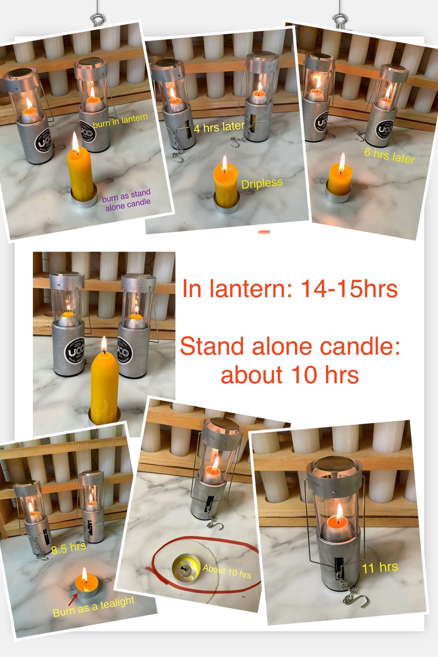 New style 15 hr emergency taper candle mold - fit in UCO candle lantern