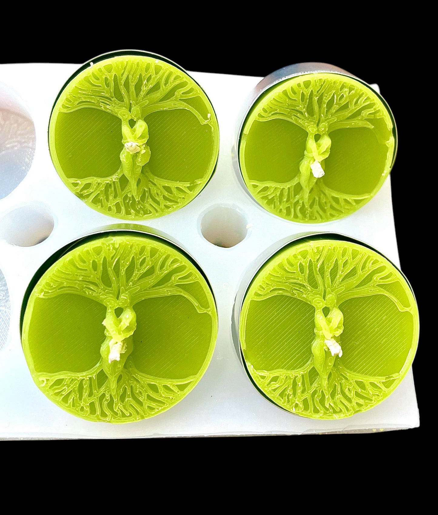 Silicone tree of life tealight candle mold - tree of love mold