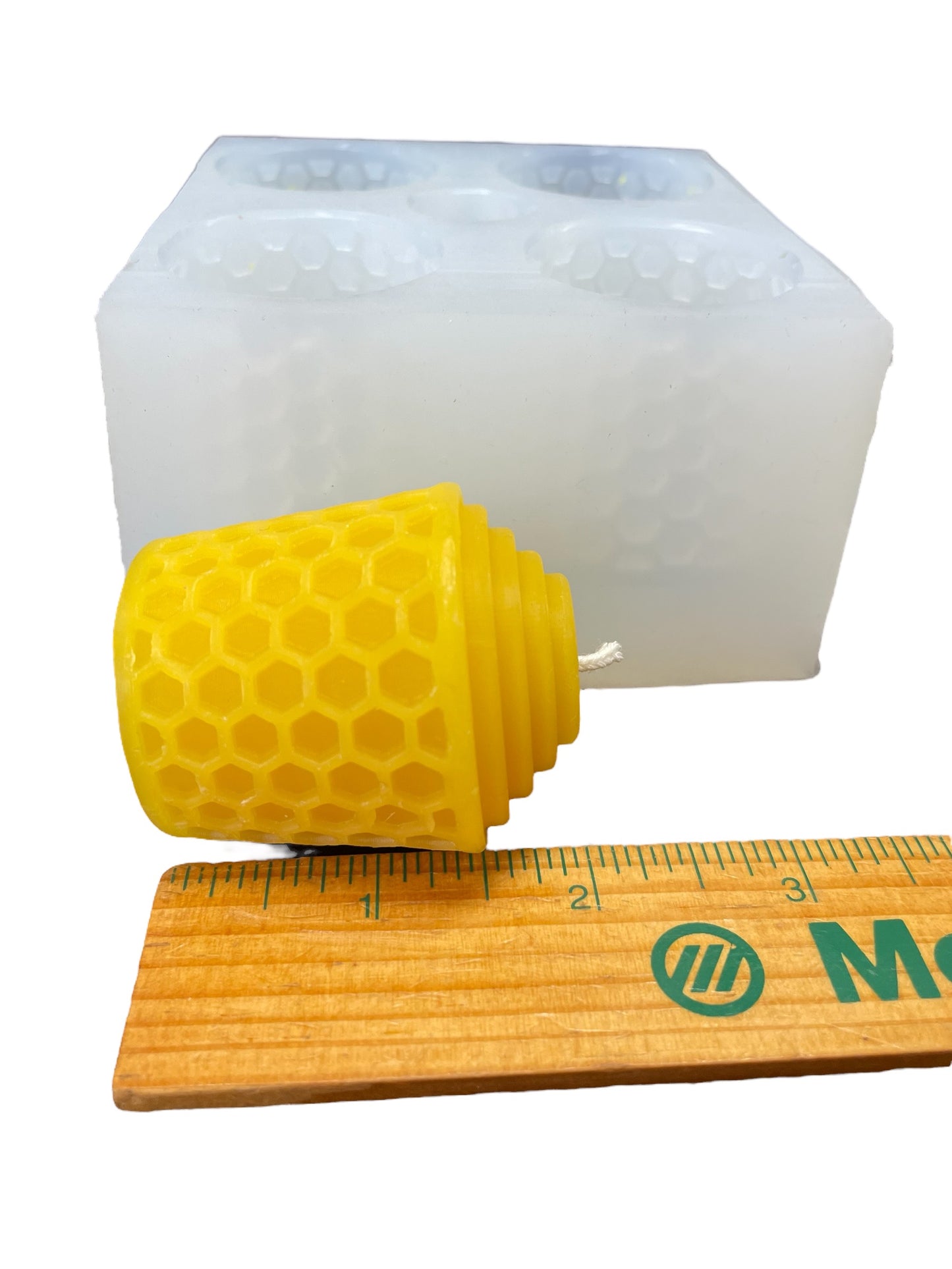 silicone honeycomb votive candle mold - candle soap resin mold - 4 cavities