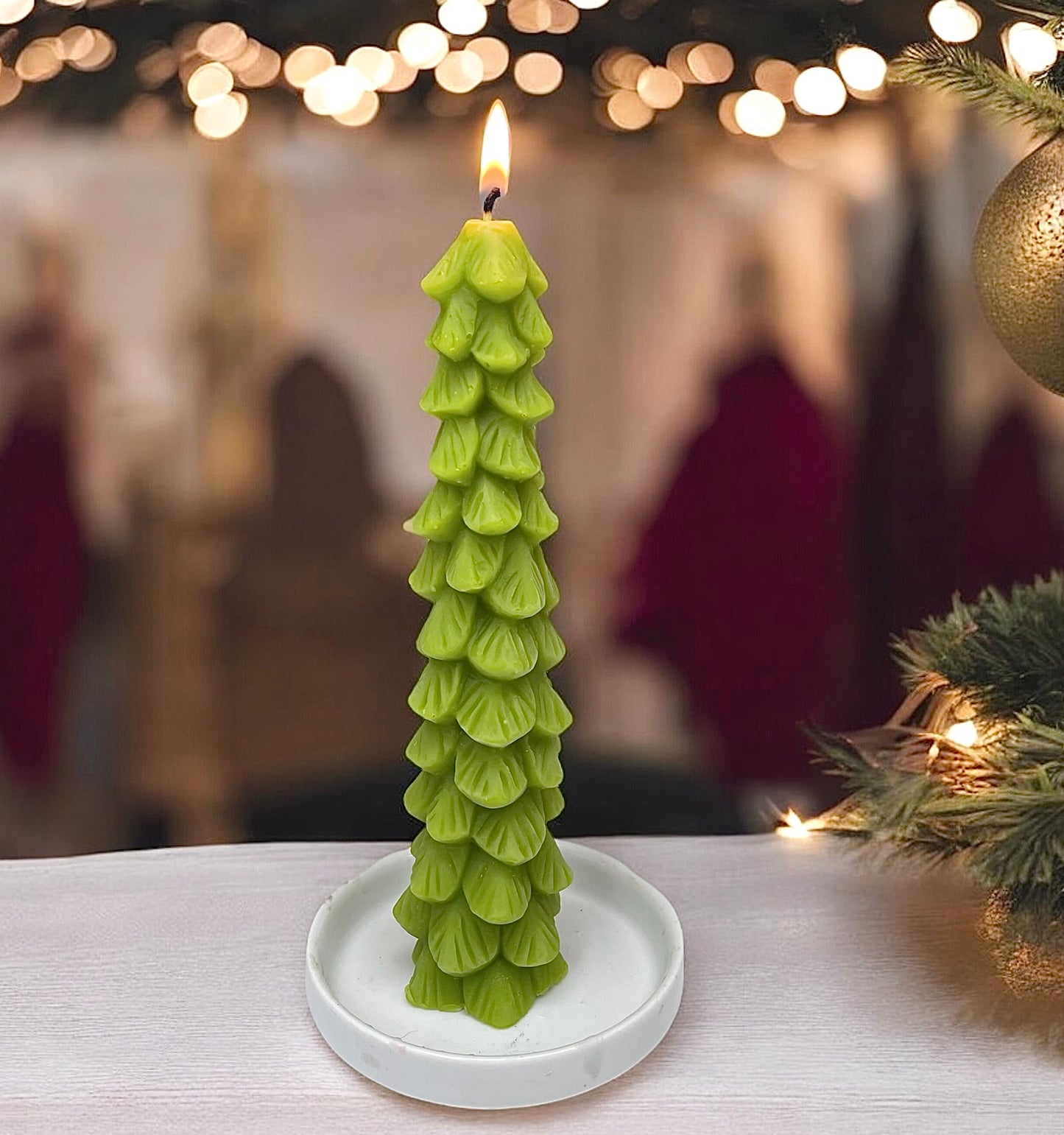 8” tall pine tree mold for candle soap resin plaster chocolate