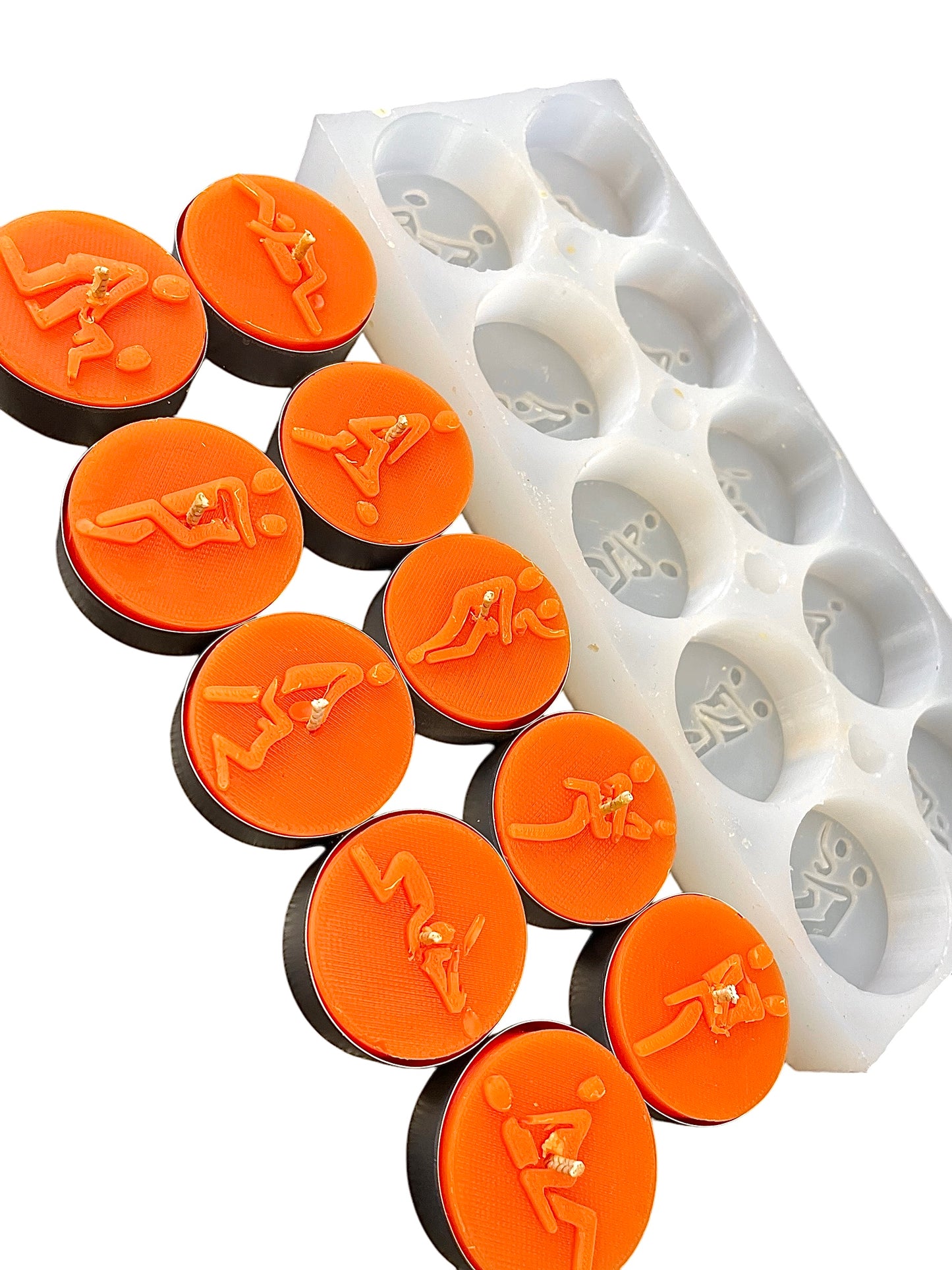 Silicone Kama sutra mold - tealight mold - 10 cavities
