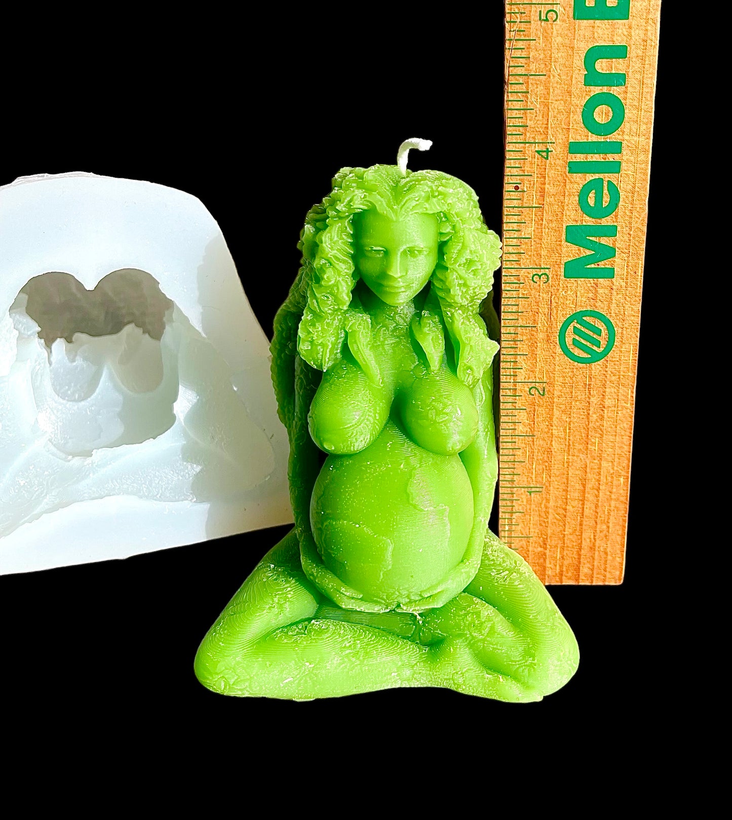 3D Silicone Mother Nature mold - Mother Earth Gaia statue - earth goddess mold for candle soap resin - 3.75”
