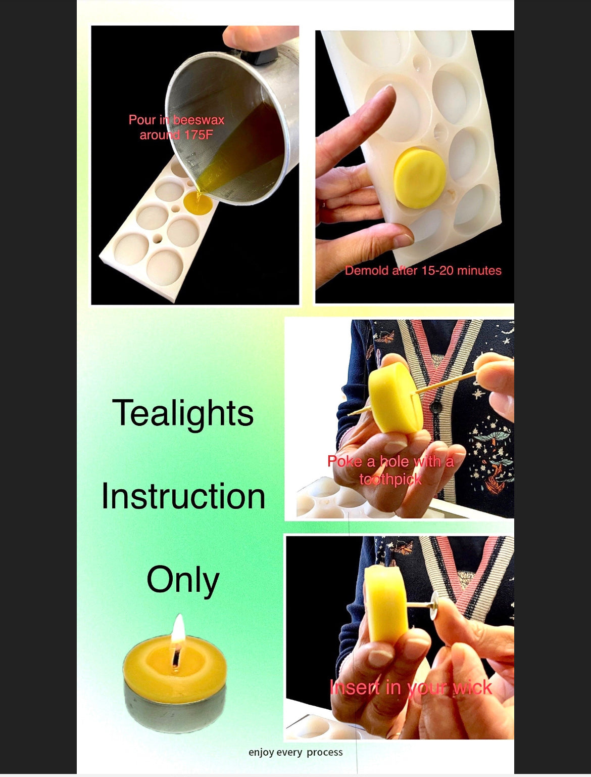 Silicone cross Tea light candle Mold - tealight mold - wax melt lotion bar soap mold - 8 cavities