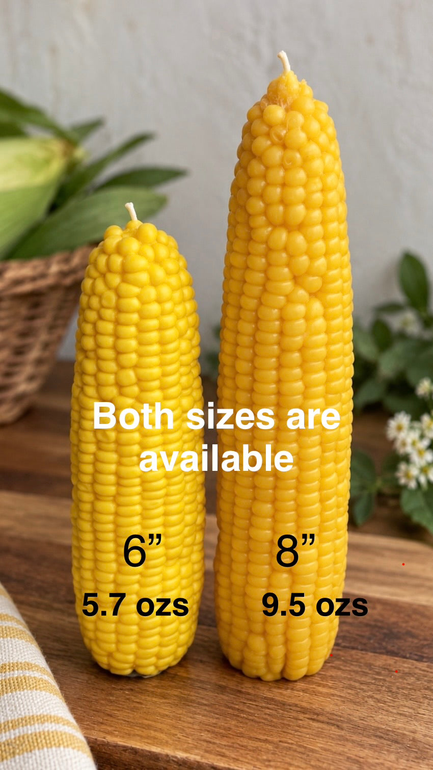 8” realistic whole corn mold
