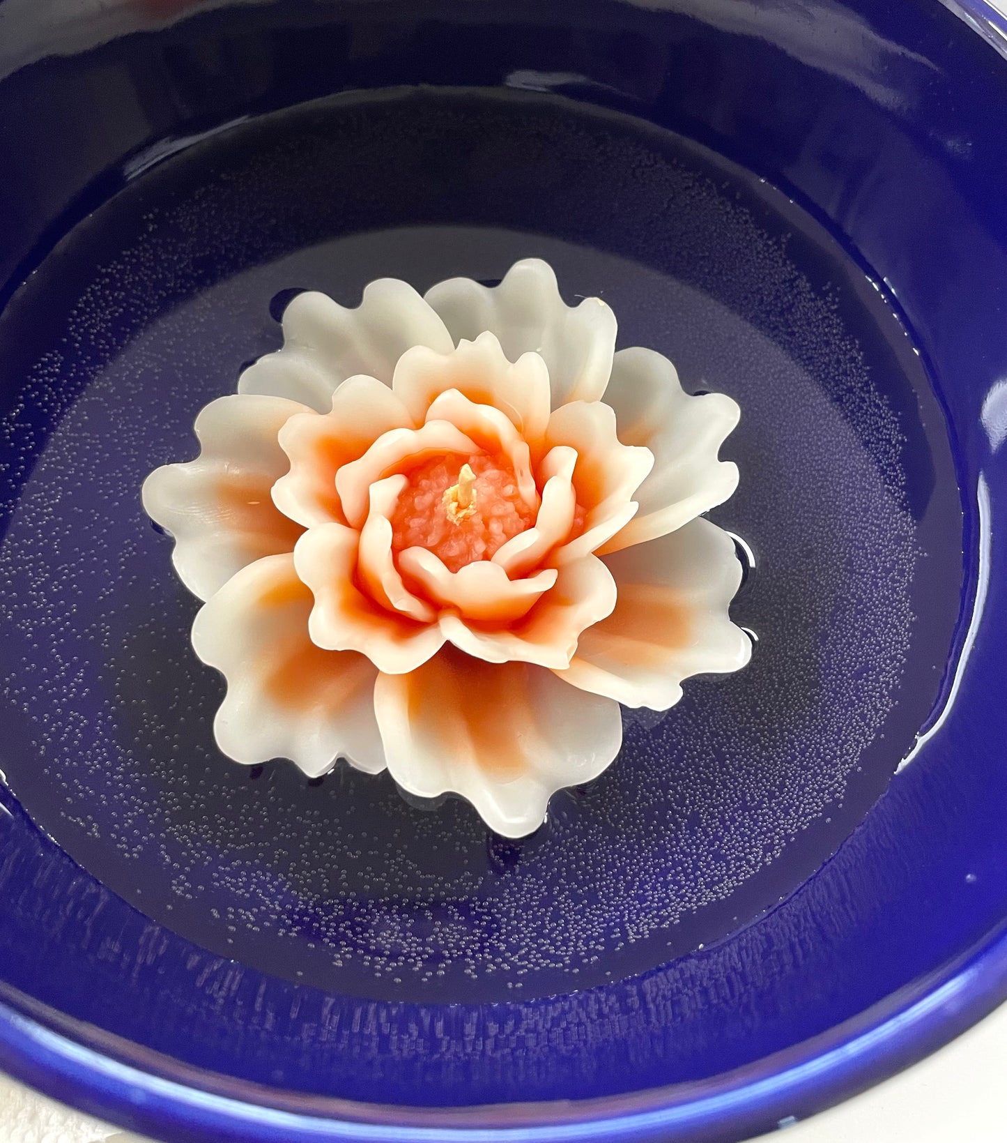 3D floating flower candle mold - flower soap resin mold - 3 1/4”