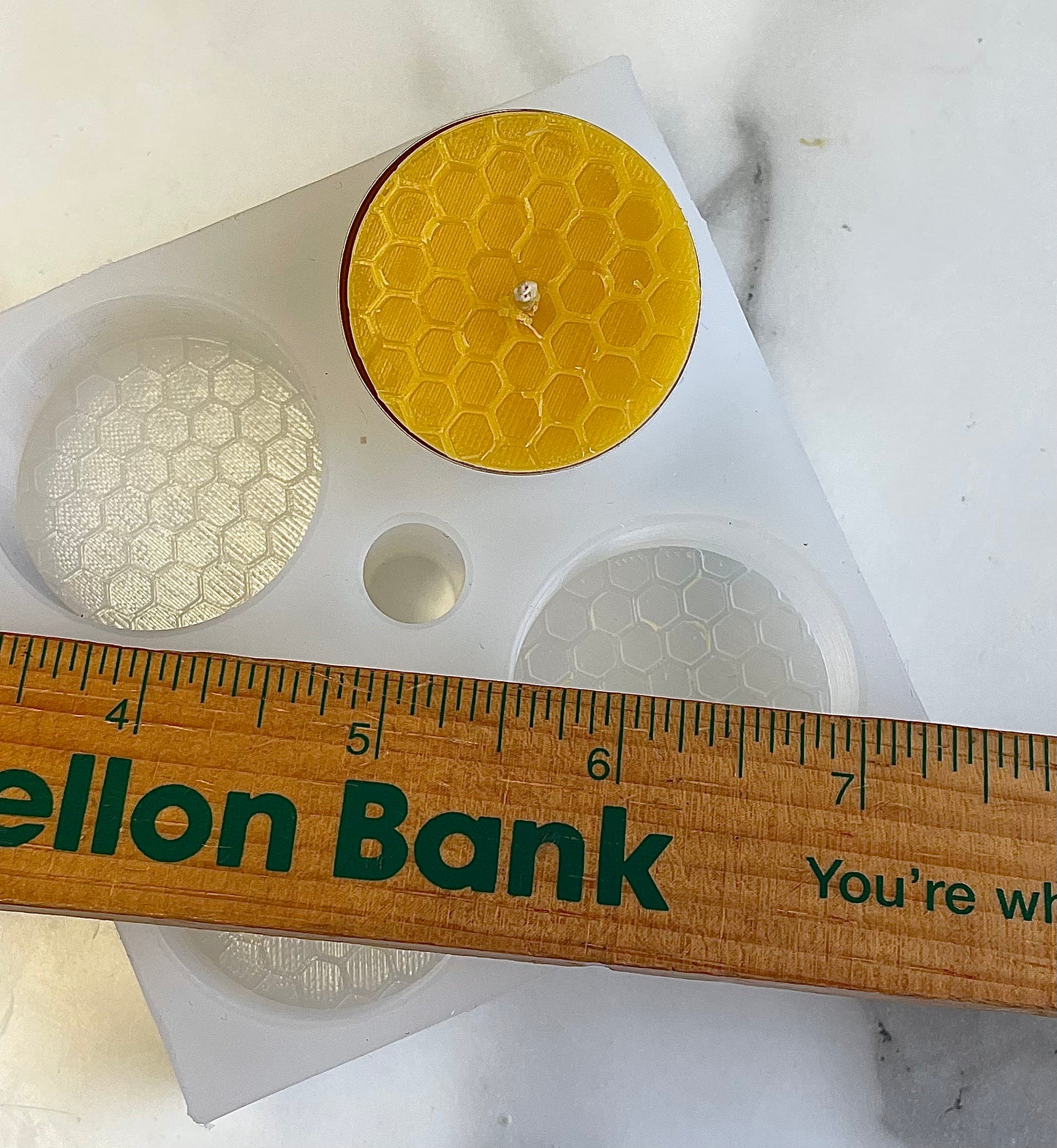 Silicone honeycomb Tealight candle Mold - 4 cavities - wax melt lotion bar - guest soap - ice cube chocolate mold