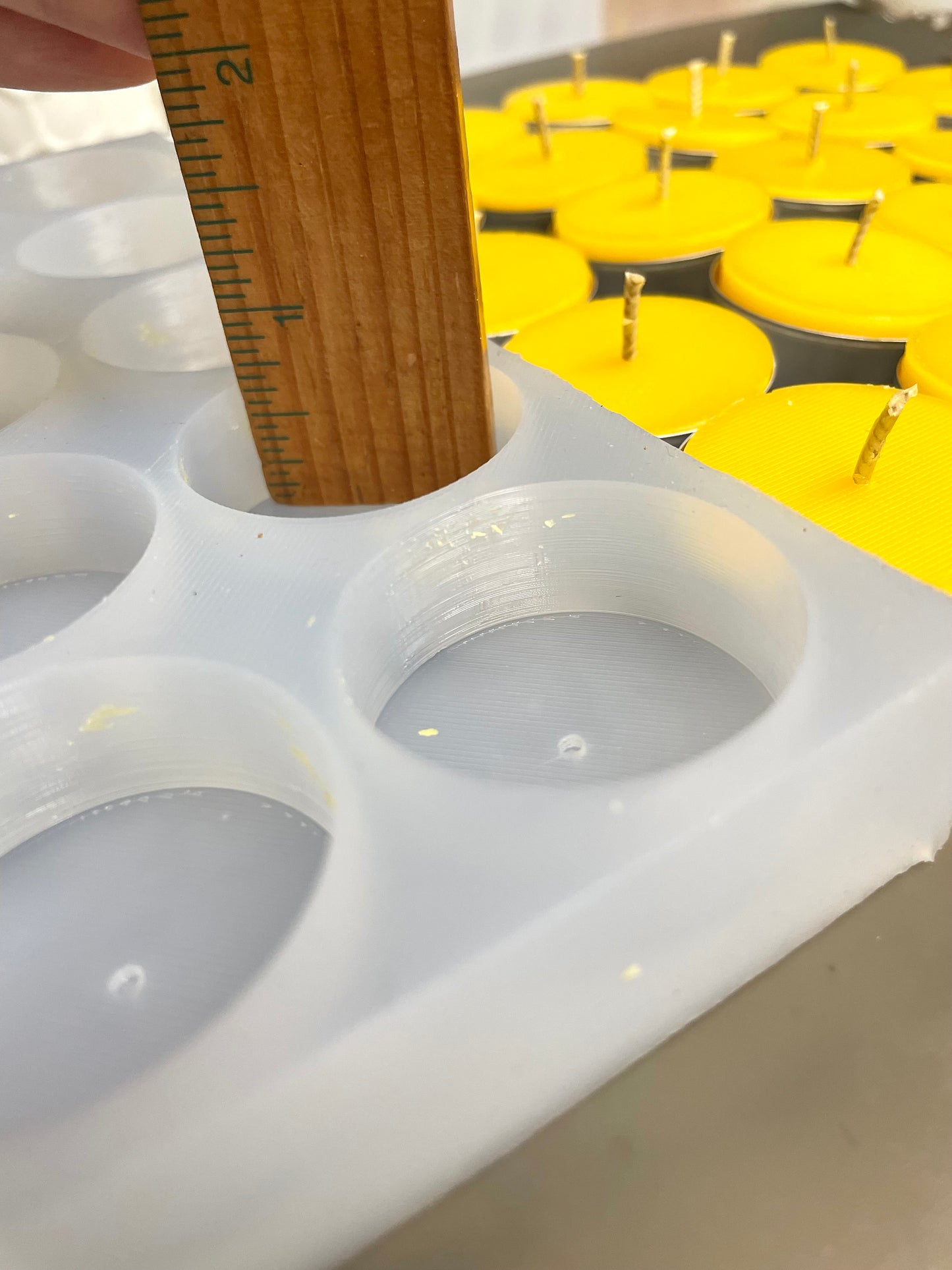 25-cavity tealight candle mold - silicone tea light mold