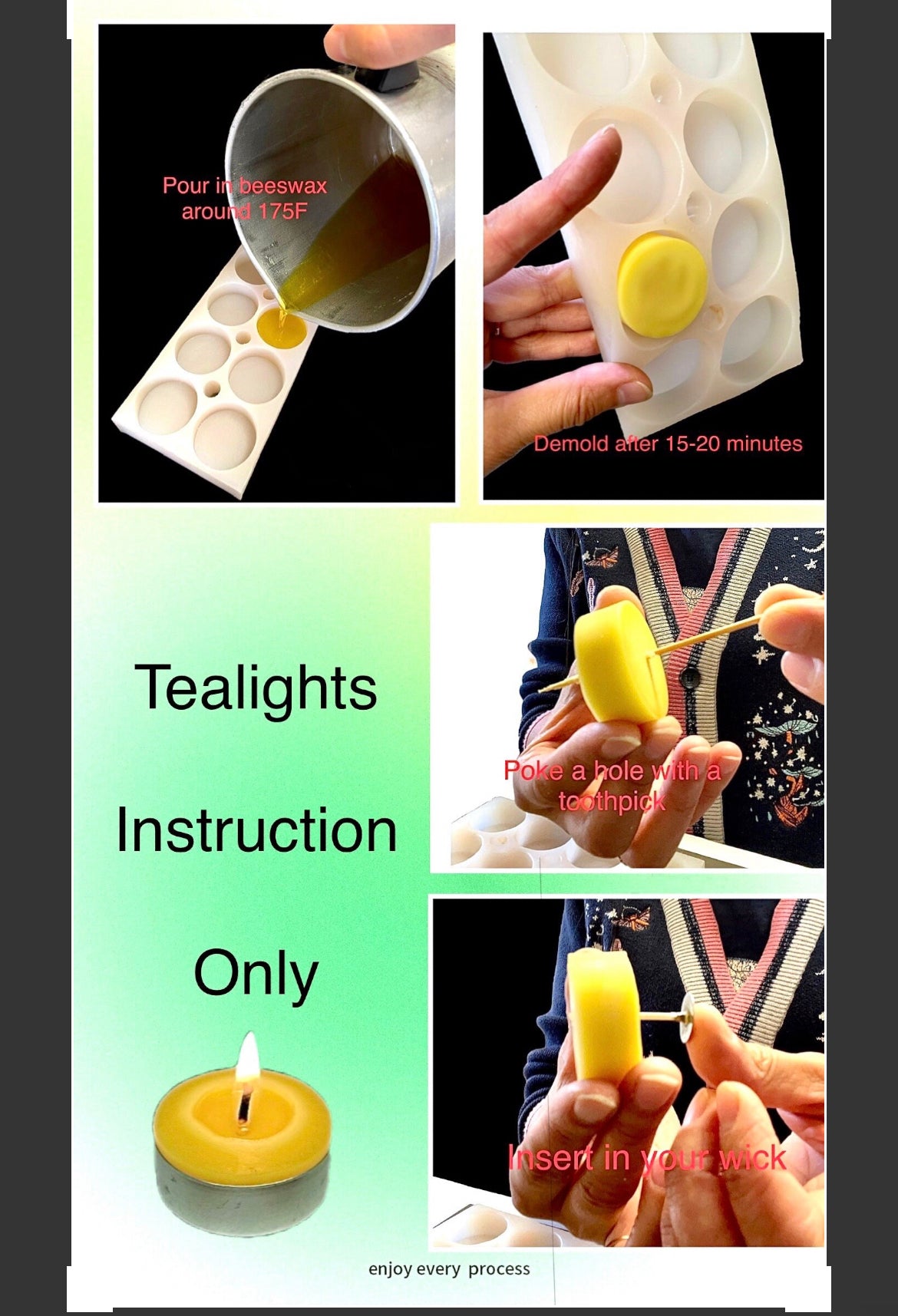 Silicone Kama sutra mold - tealight mold - 10 cavities