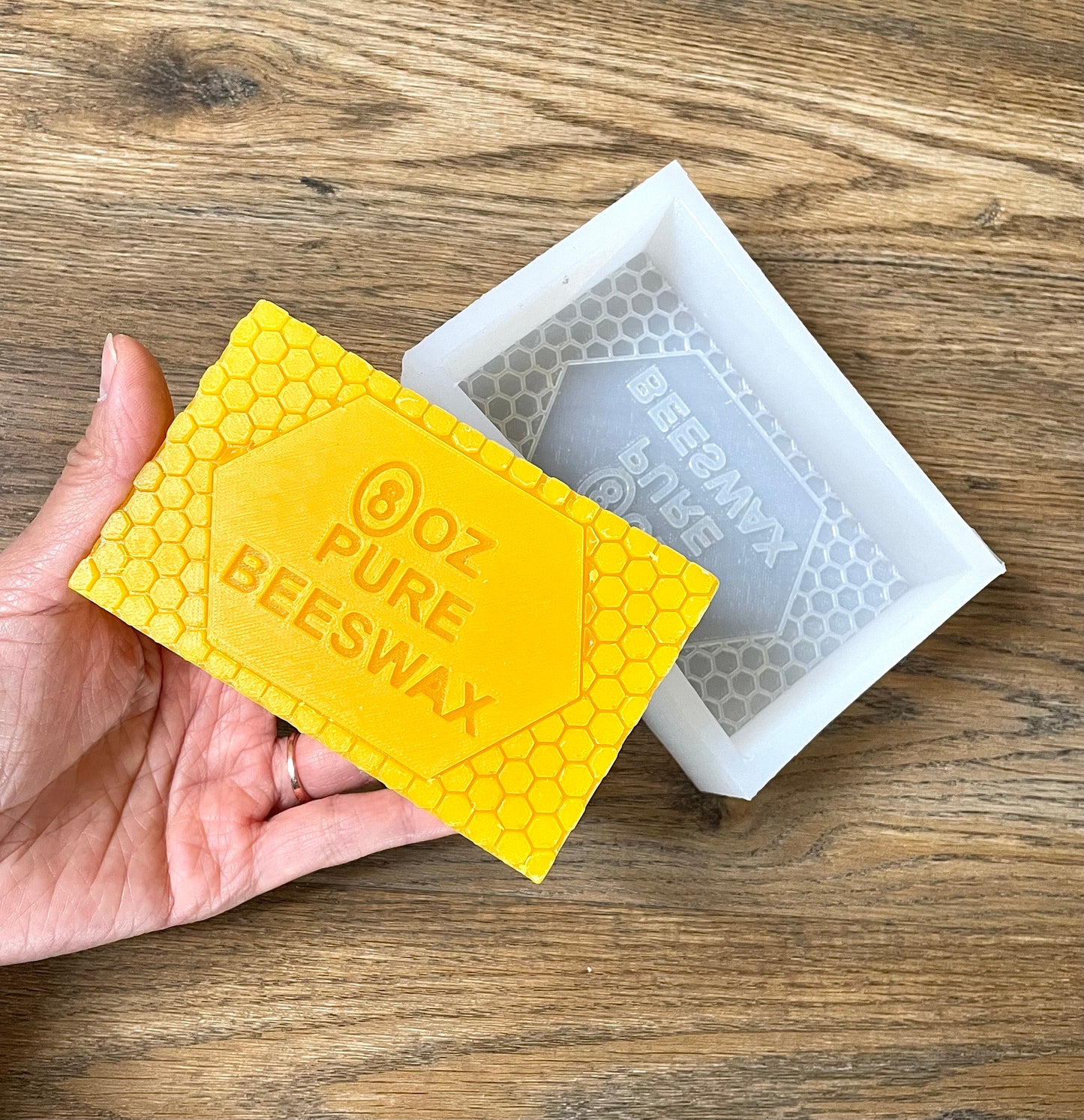 8 oz Silicone beeswax block Mold - honeycomb Tray mold - Food grade - homemade - handmade mould