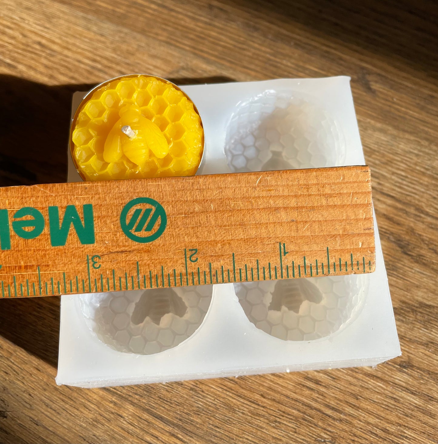 Silicone honeybee Tea light candle Mold honeycomb easy release 4 cavity Homemade