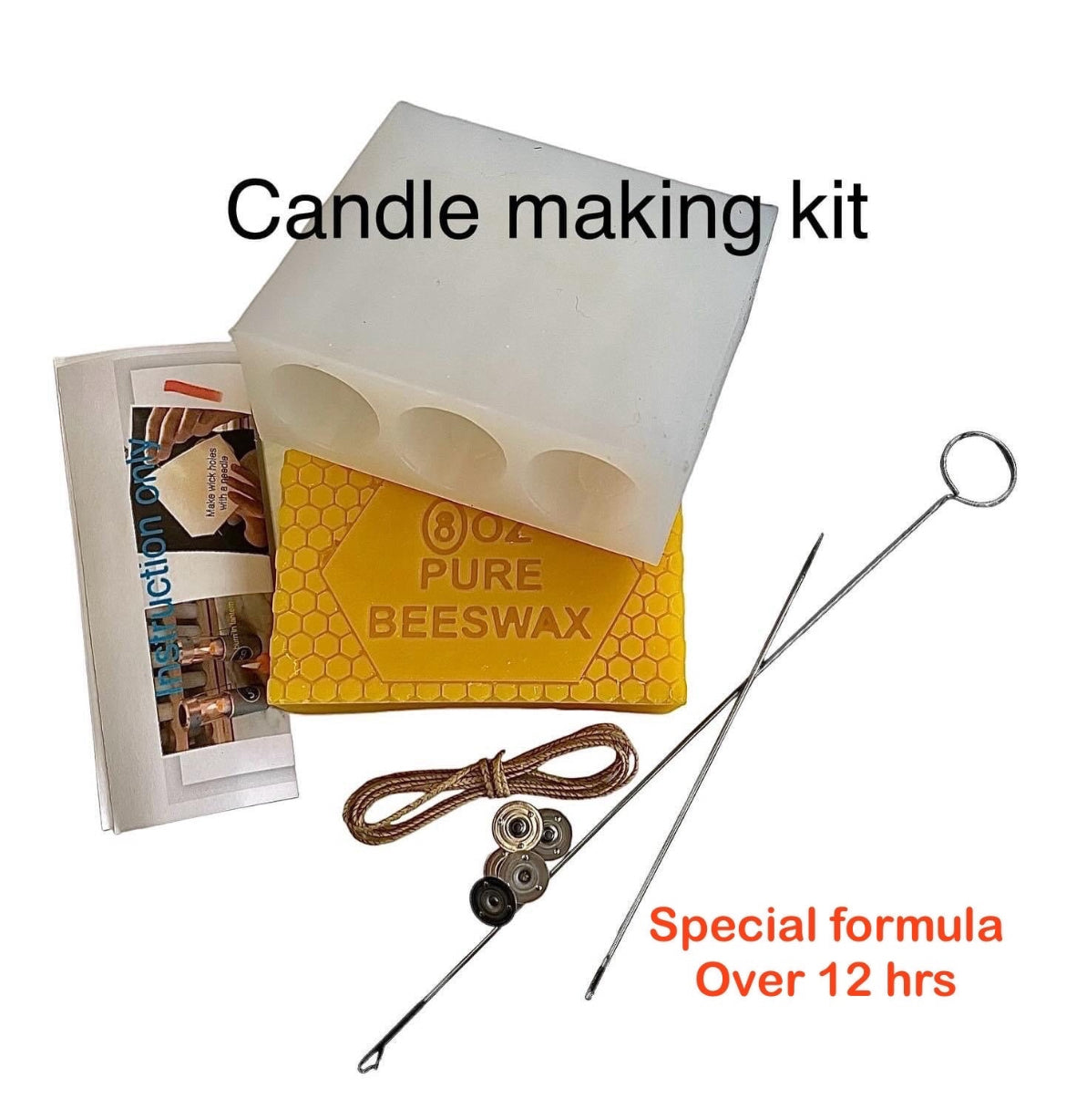Silicone flat top emergency taper candle Mold - 3 cavities - candle lantern mold - homemade - handmade - easy release