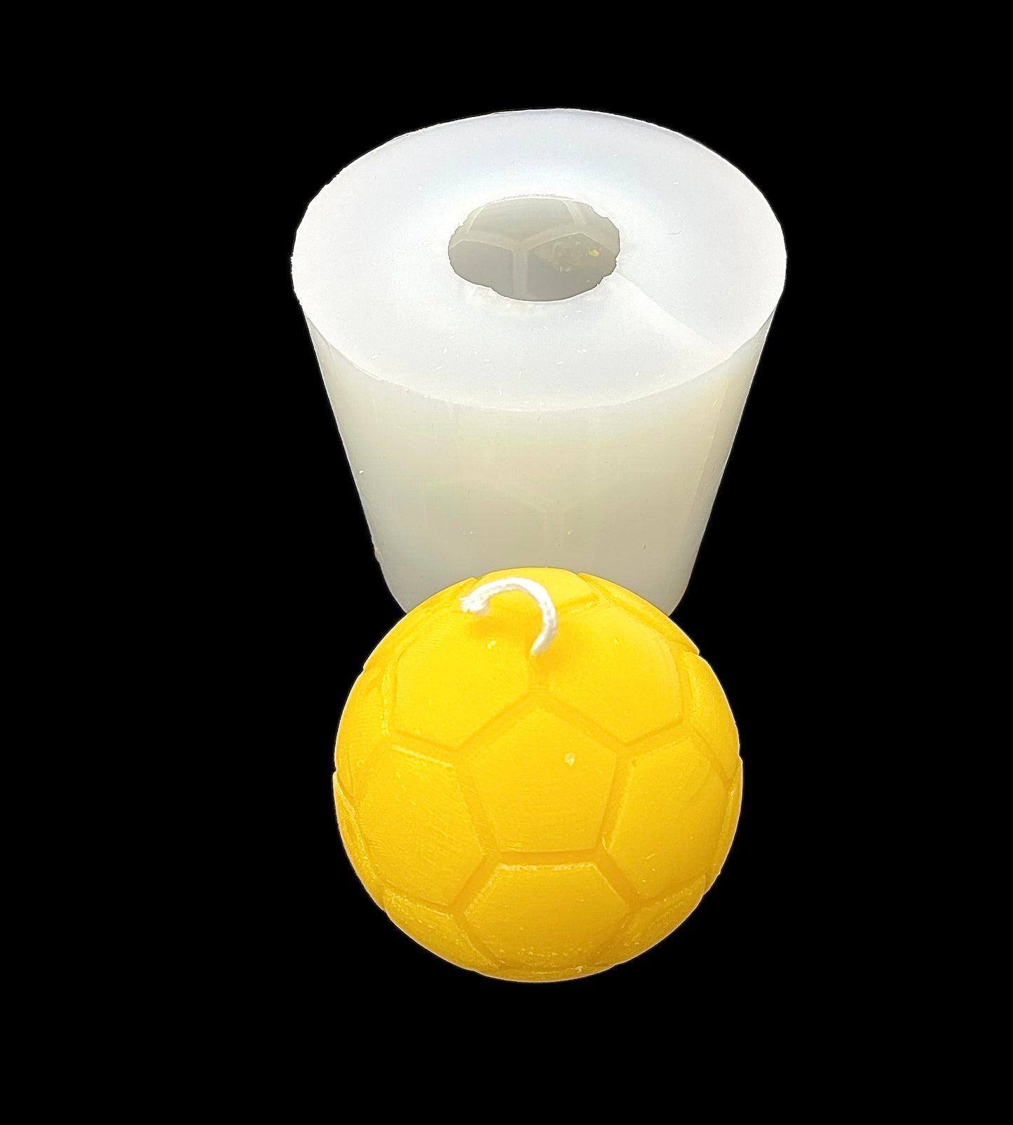 3” silicone soccer ball mold - 3D sphere ball candle mold - soap ball mold - bath bomb mold - resin mold