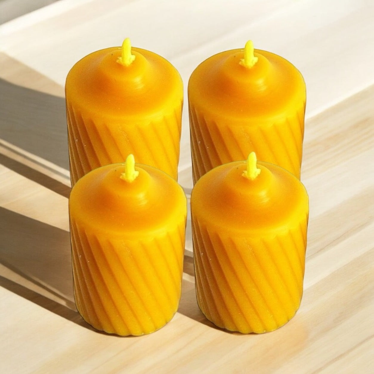 silicone candle mold - silicone votive mold - votive candle mold - 4 cavity mold - silicone soap mold - fluted candle mold - easy release