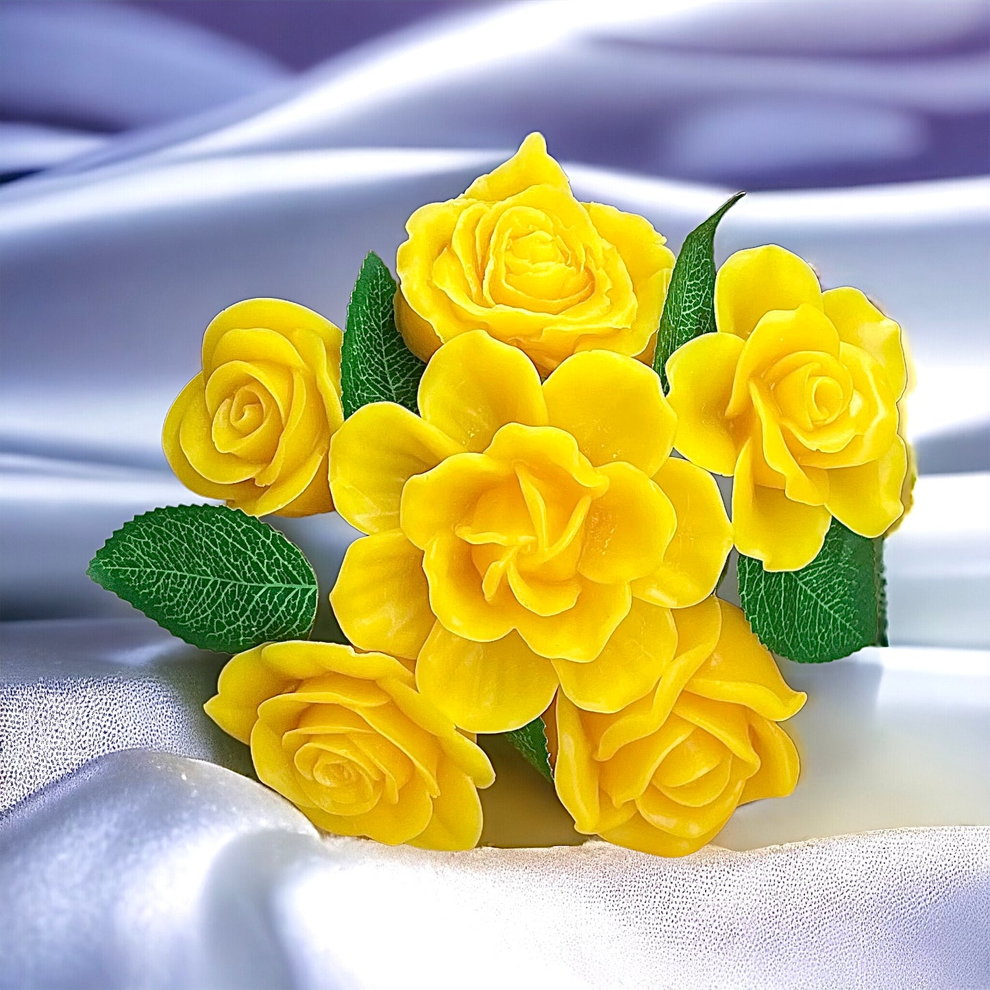 Set of 3 silicone rose flower molds - candle making - flower bouquet molds - soap making molds - resin flower molds