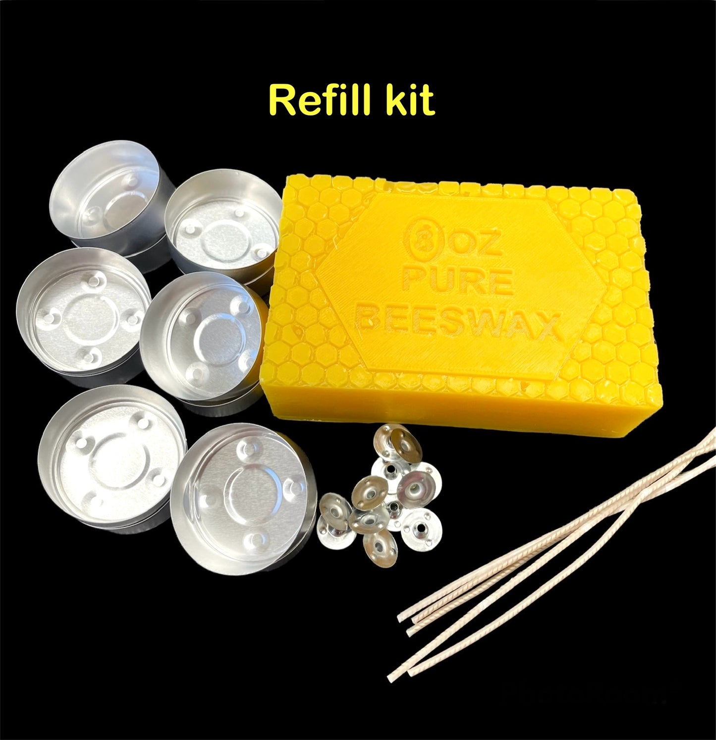 Tealight candle making kit - beeswax tealight - refill kit