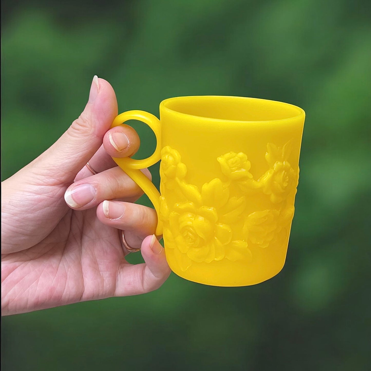 Silicone floral rose flower cup mold