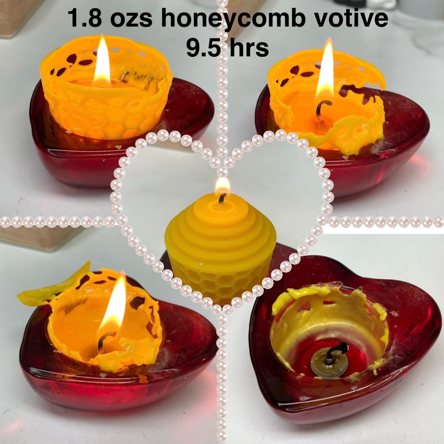 silicone honeycomb votive candle mold - candle soap resin mold - 4 cavities