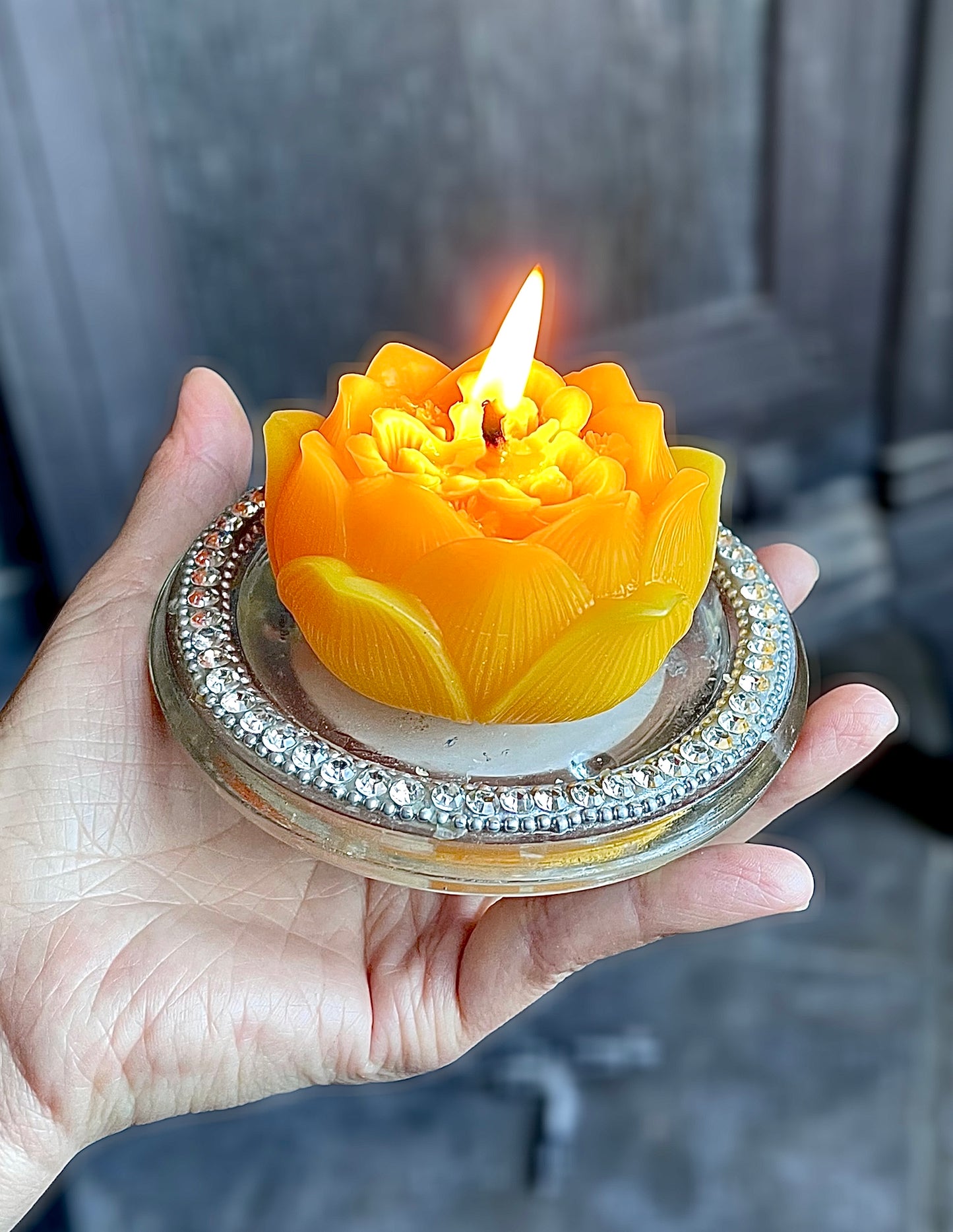 3D silicone lotus flower pot mold - candle soap mold